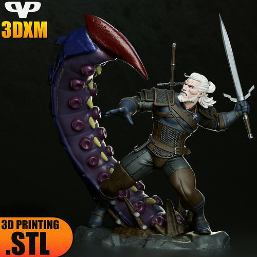 The Witcher STL for 3D Printing ChibiSTL 3DXM 3D print model