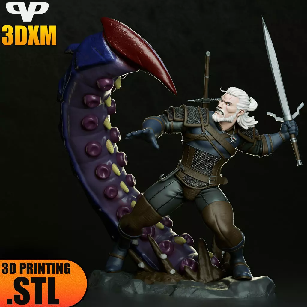 The Witcher STL for 3D Printing ChibiSTL 3DXM 3D print model