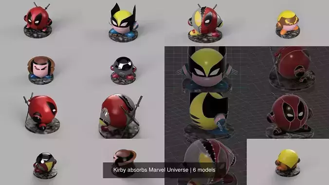 Kirby absorbs Marvel Universe 3D Model Collection
