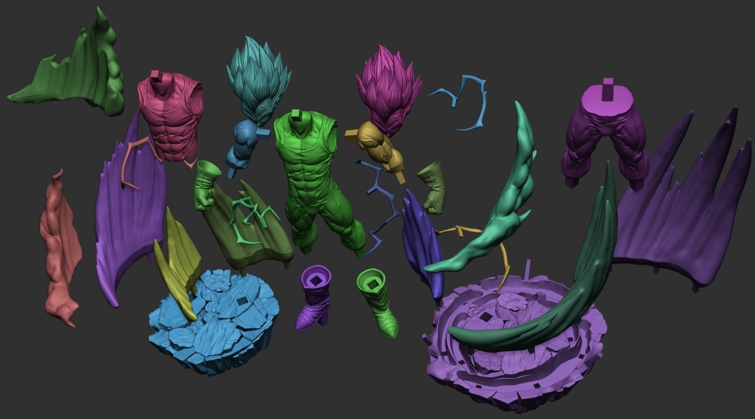 Majin Vegeta Fan Art Statue 3D print model_12