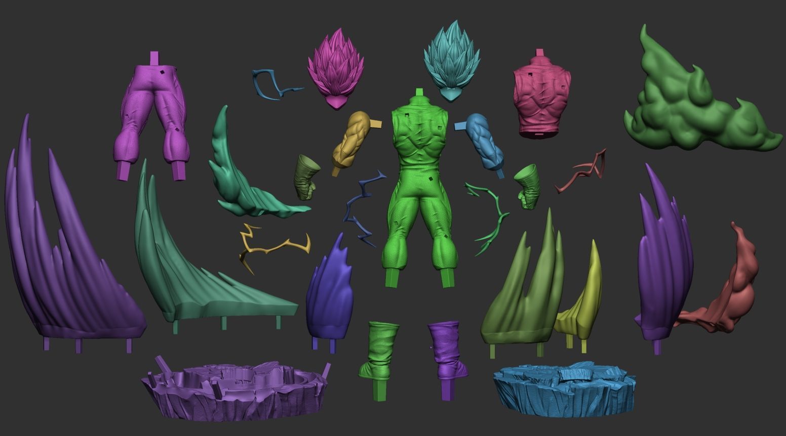 Majin Vegeta Fan Art Statue 3D print model_11