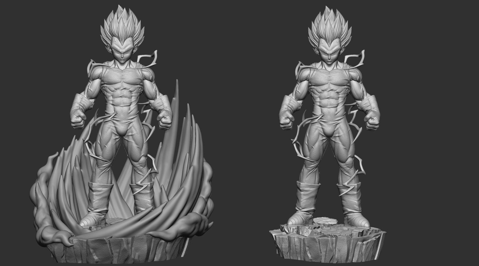 Majin Vegeta Fan Art Statue 3D print model_6