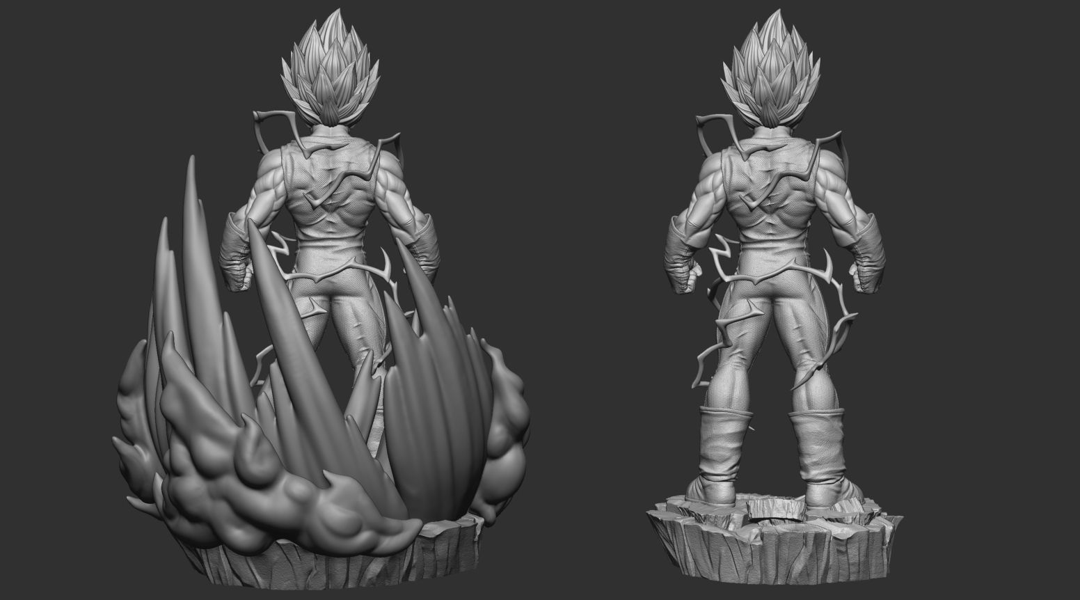 Majin Vegeta Fan Art Statue 3D print model_7