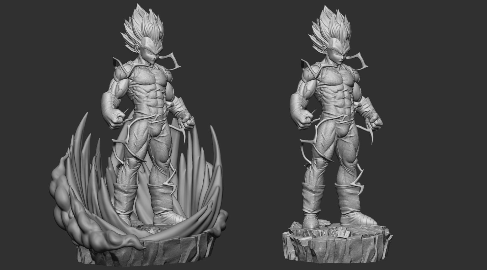 Majin Vegeta Fan Art Statue 3D print model_8