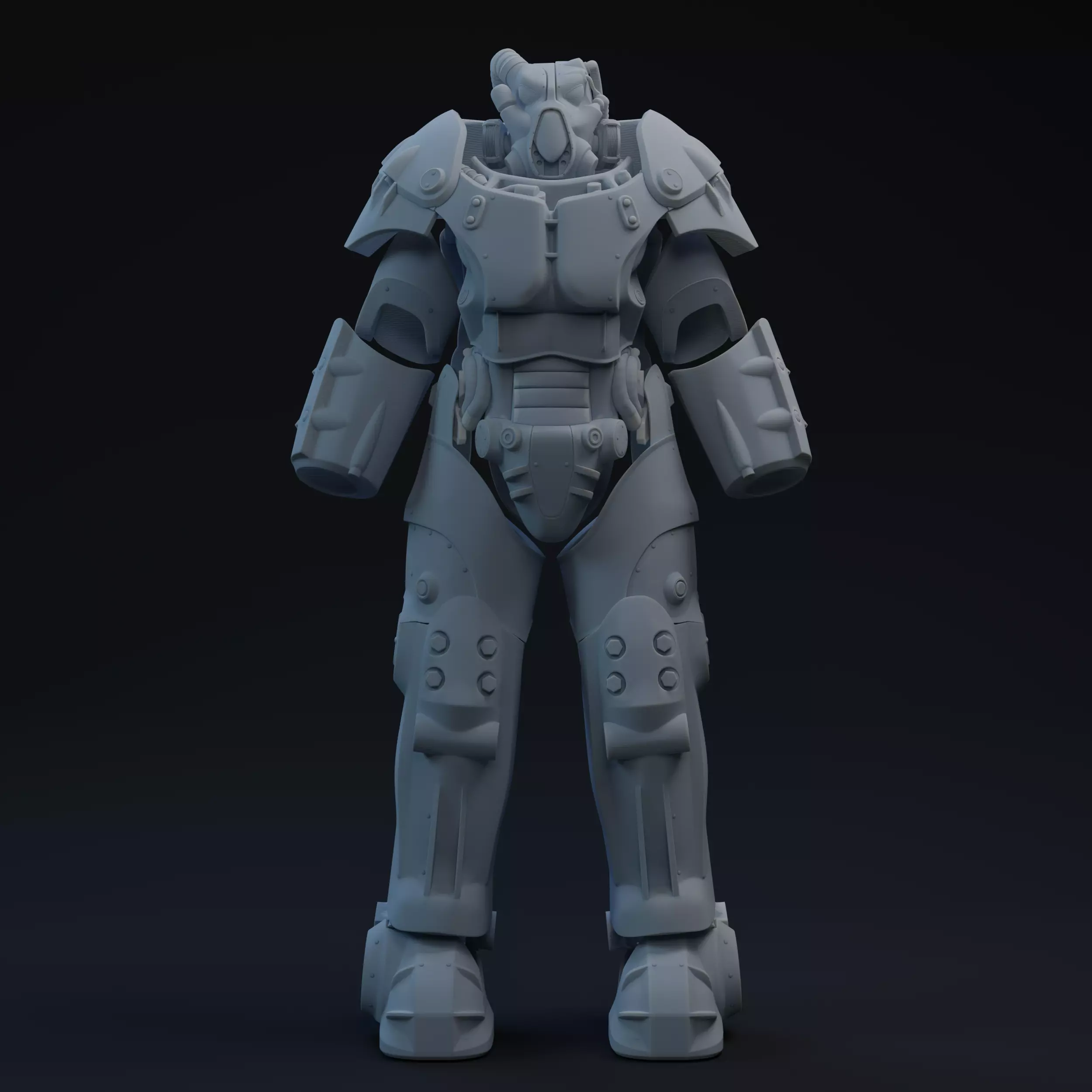F4 X01 Power Armor One-Twelfth Scale Kit 3D print model_0