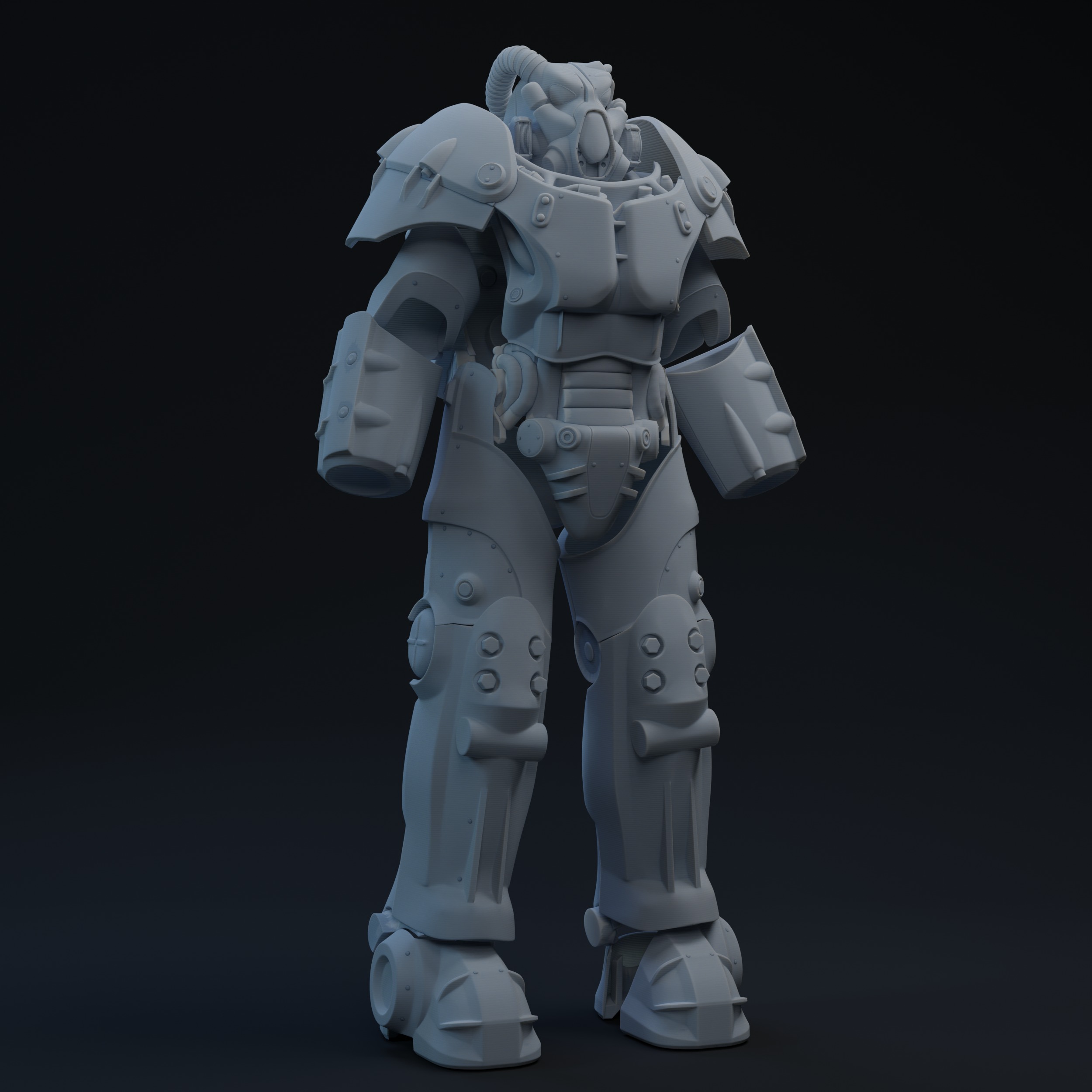 F4 X01 Power Armor One-Twelfth Scale Kit 3D print model_1