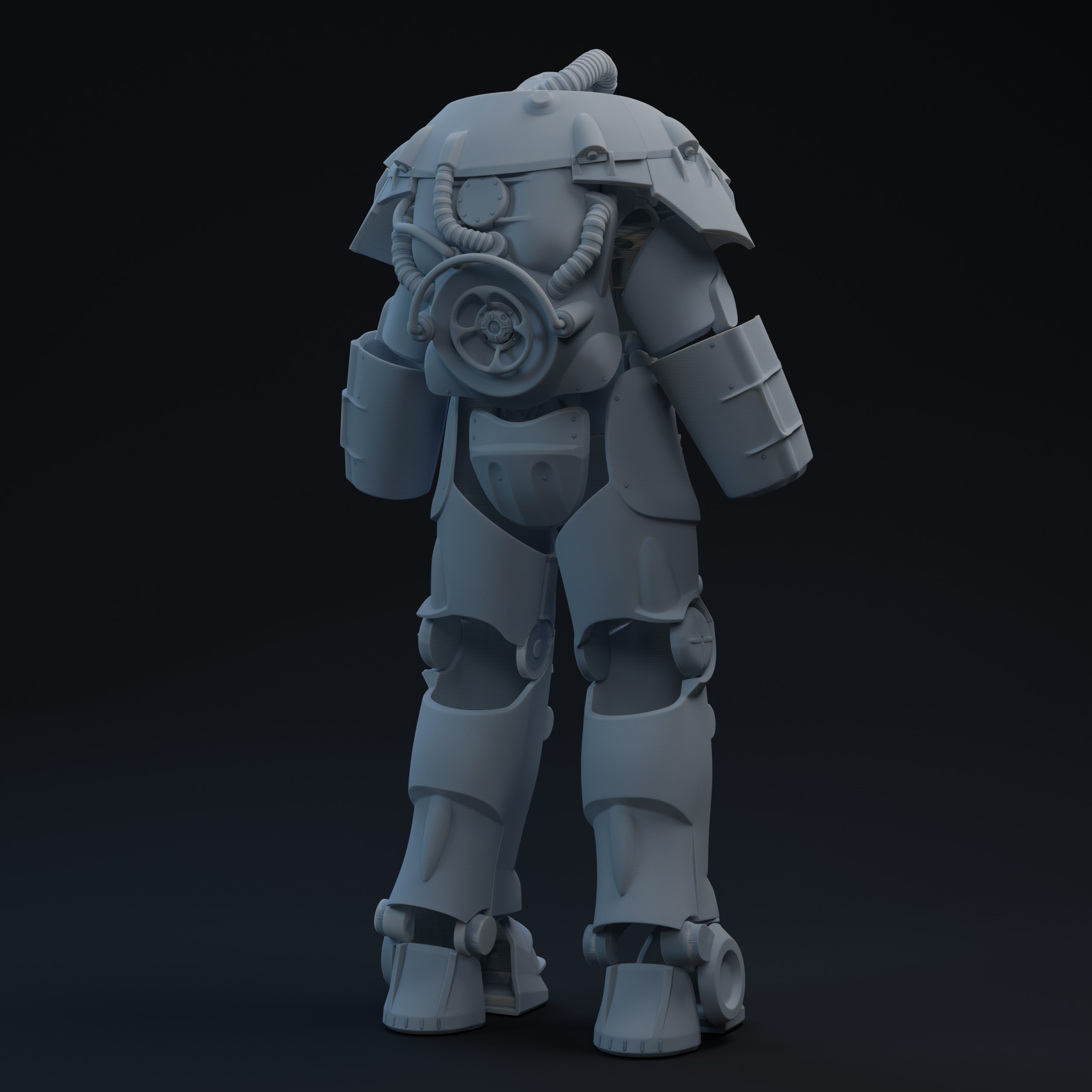 F4 X01 Power Armor One-Twelfth Scale Kit 3D print model_2