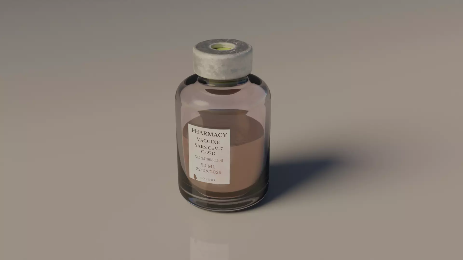 Vaccin Bottle 3D model_0