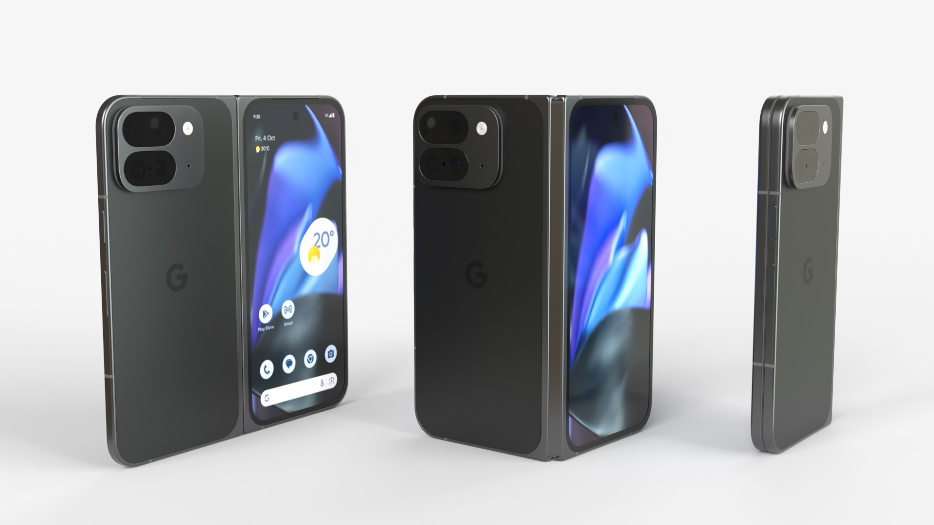 Pixel 9 Pro Fold Obsidian Rigged animated 3D model_2