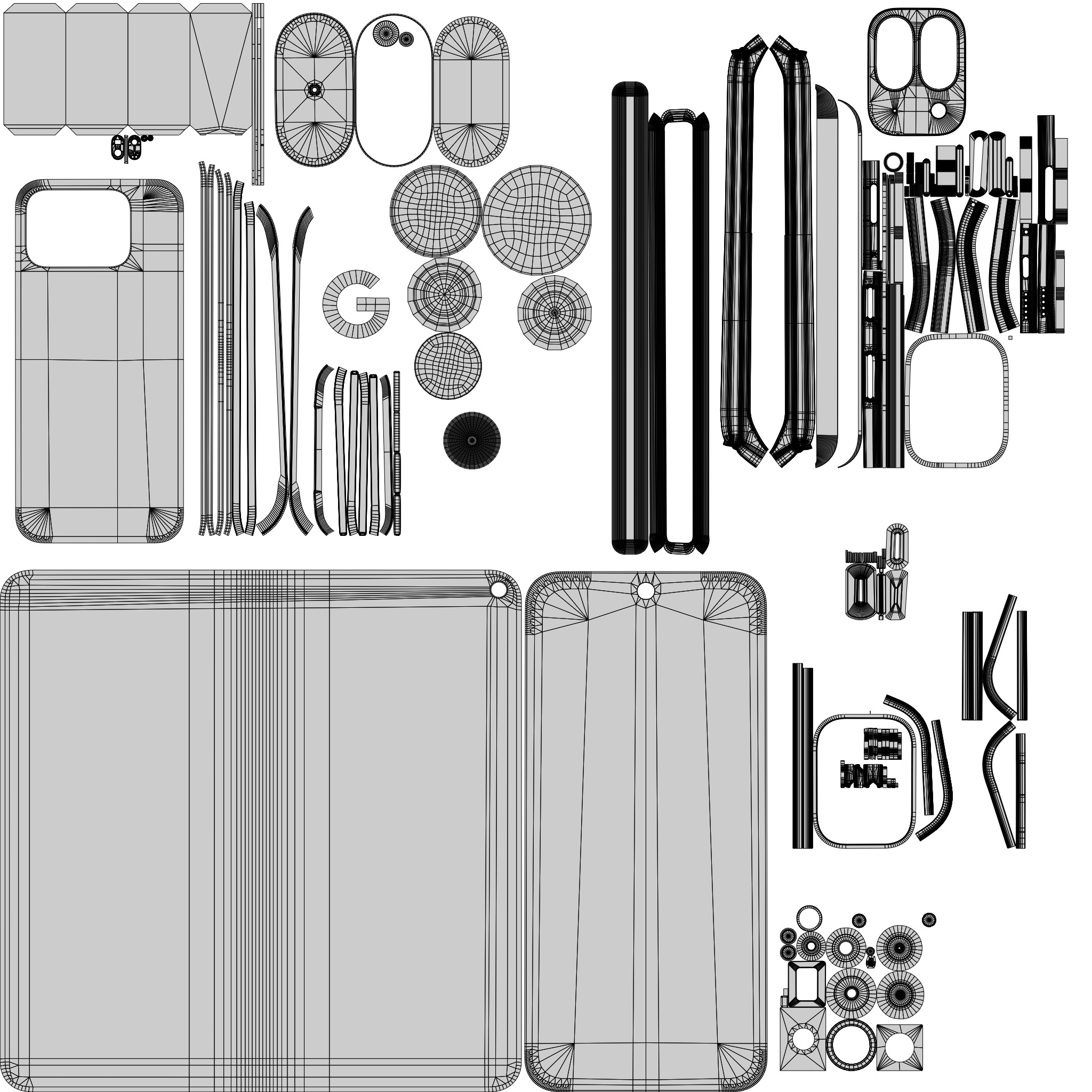 Pixel 9 Pro Fold Obsidian Rigged animated 3D model_11