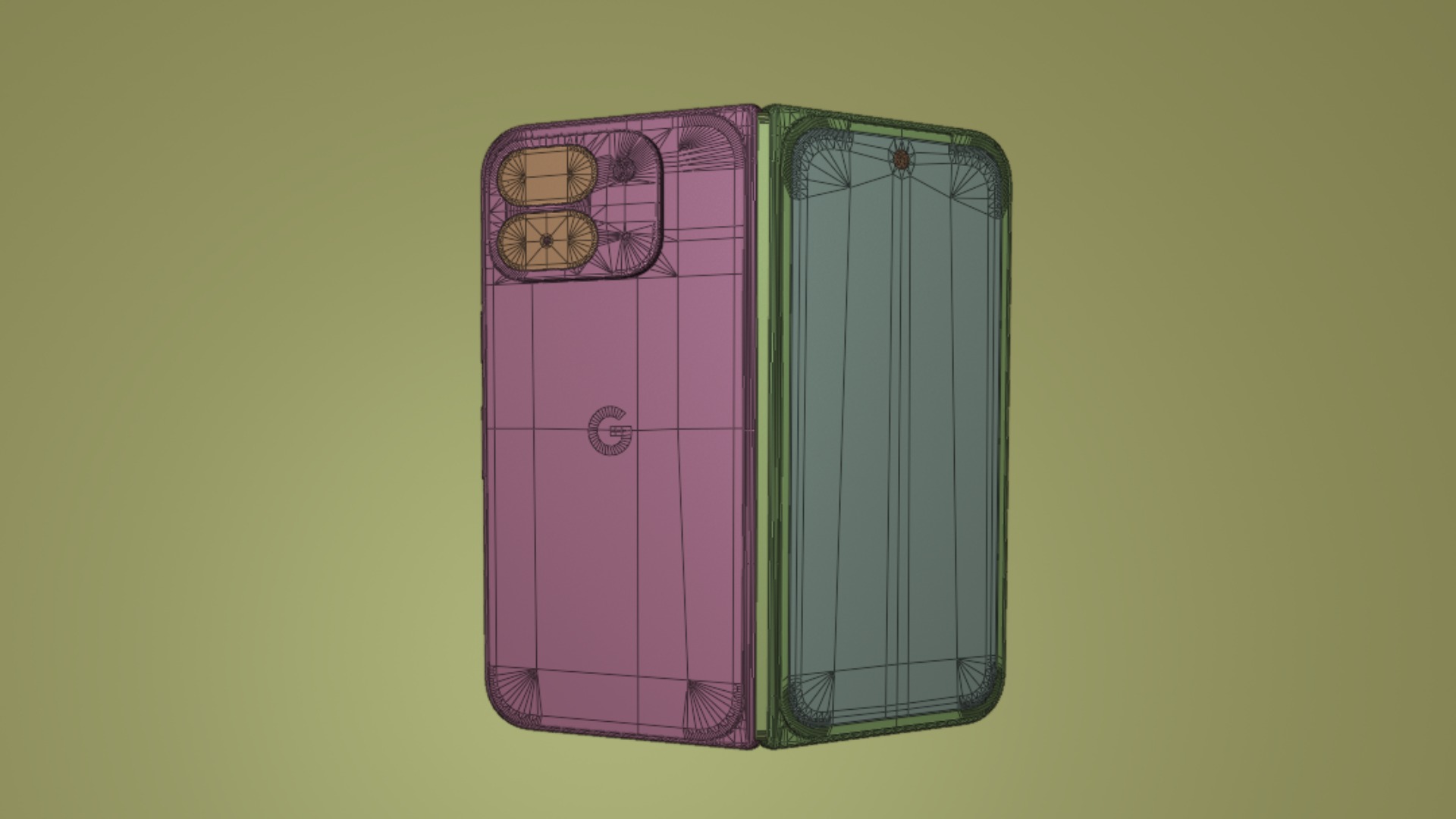 Pixel 9 Pro Fold Obsidian Rigged animated 3D model_12