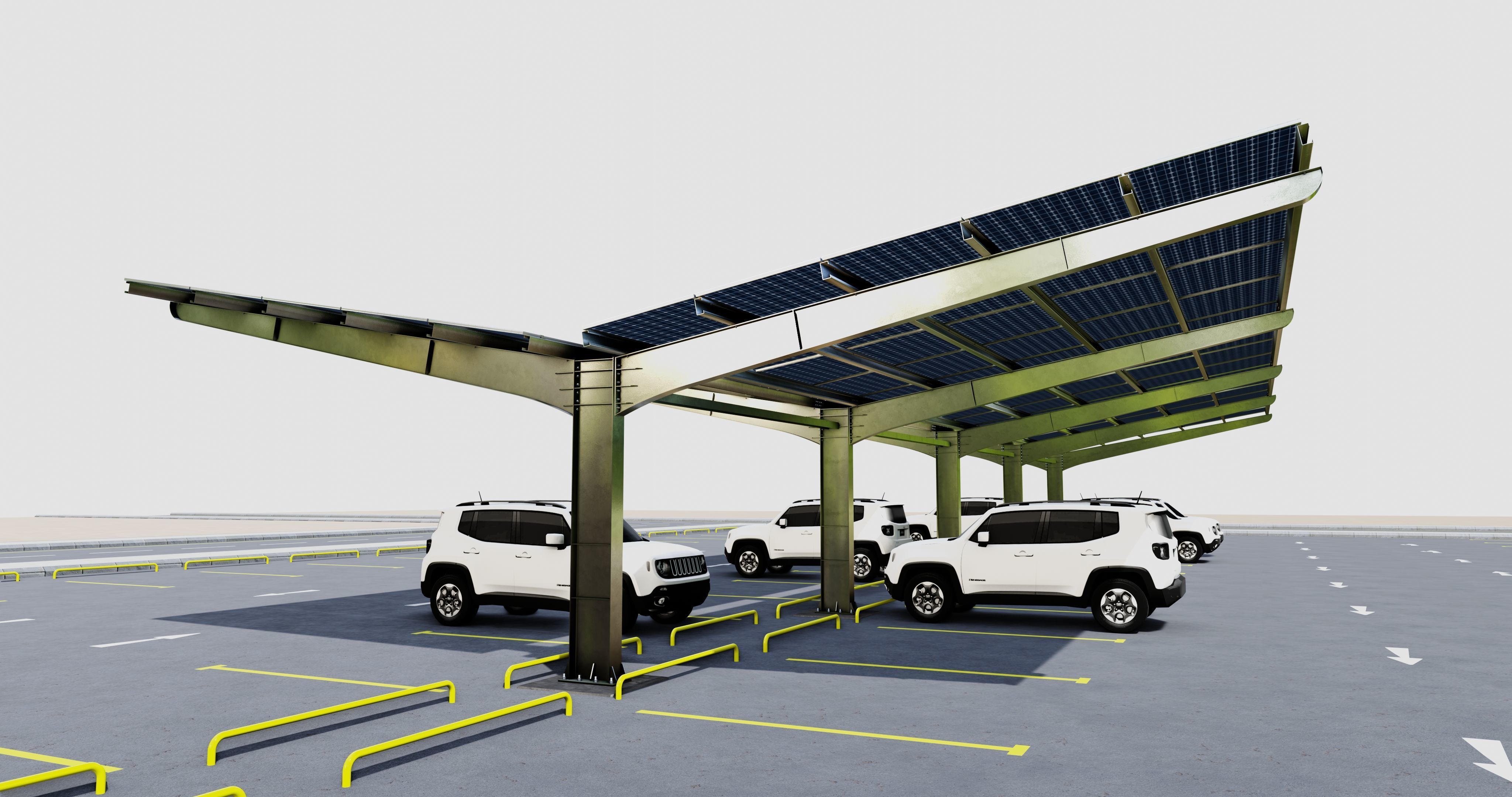 Y TypeSolar Carport Type 3D model_2