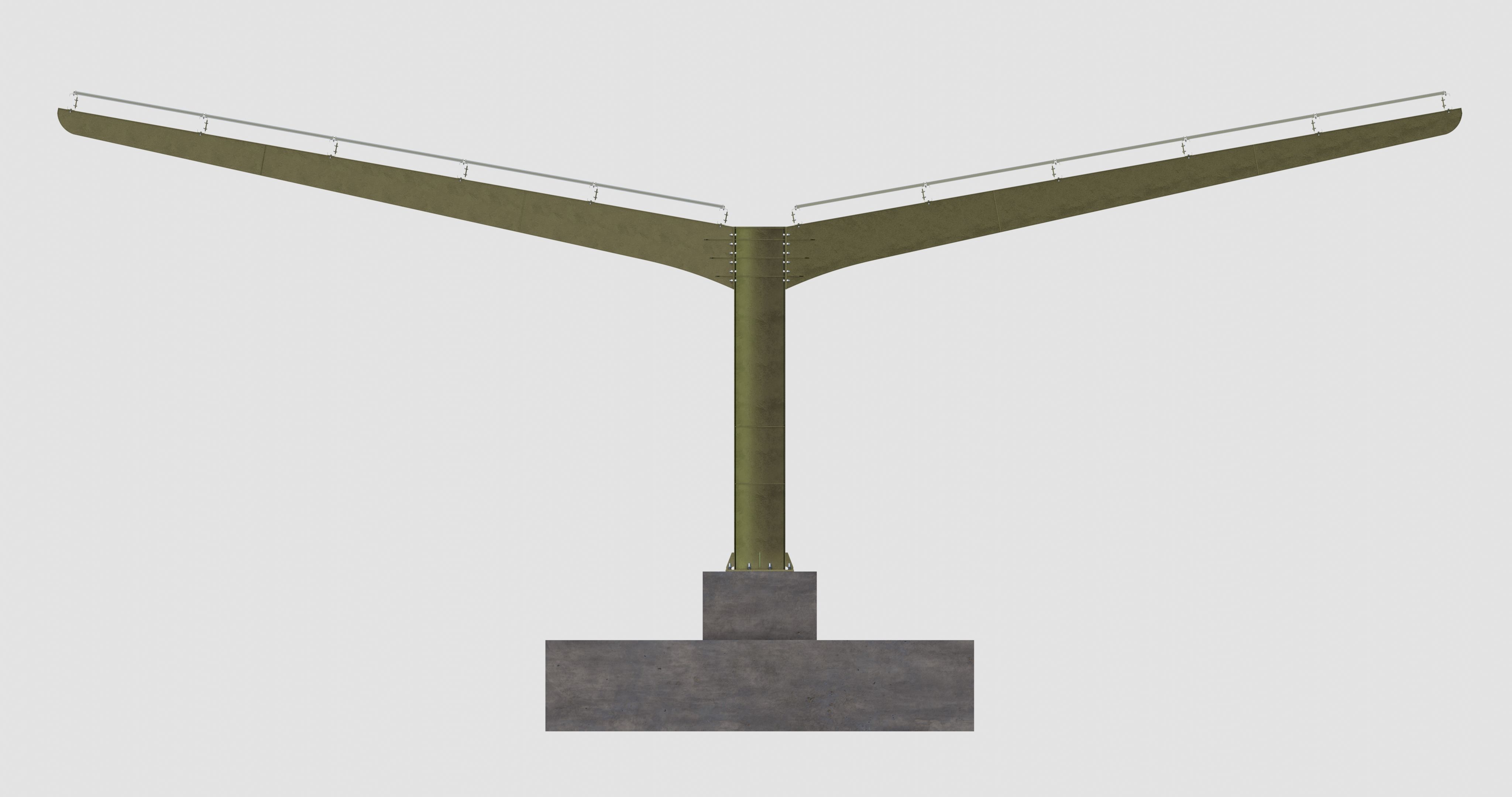 Y TypeSolar Carport Type 3D model_17