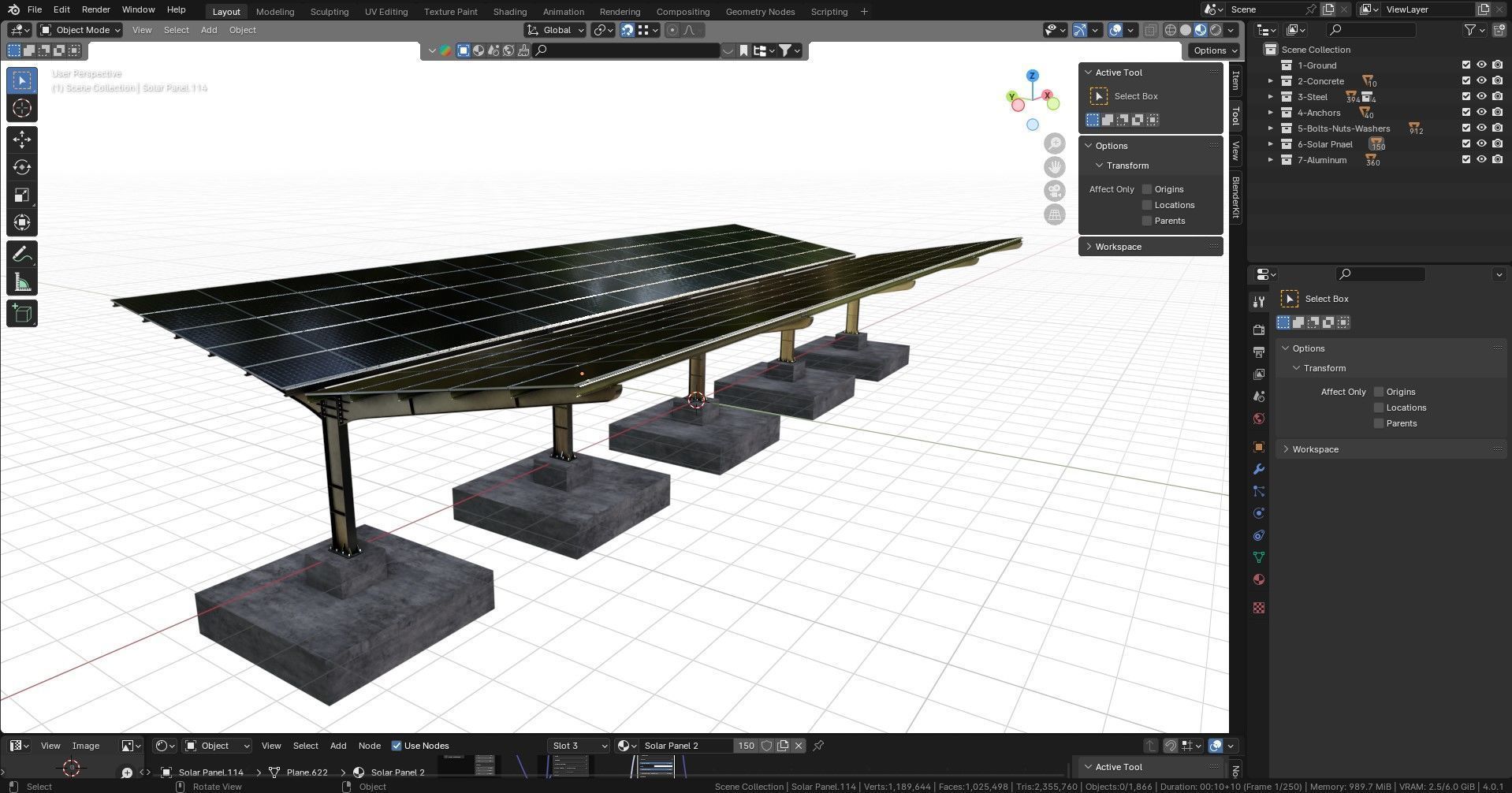 Y TypeSolar Carport Type 3D model_35
