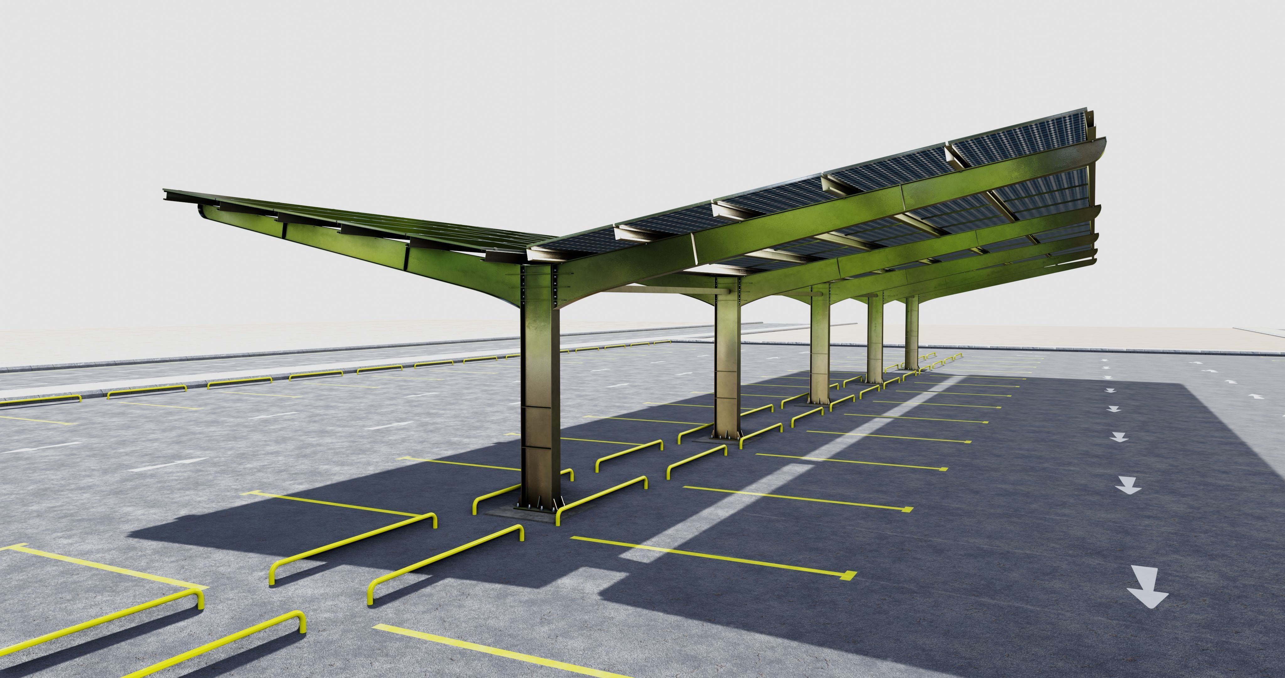 Y TypeSolar Carport Type 3D model_6