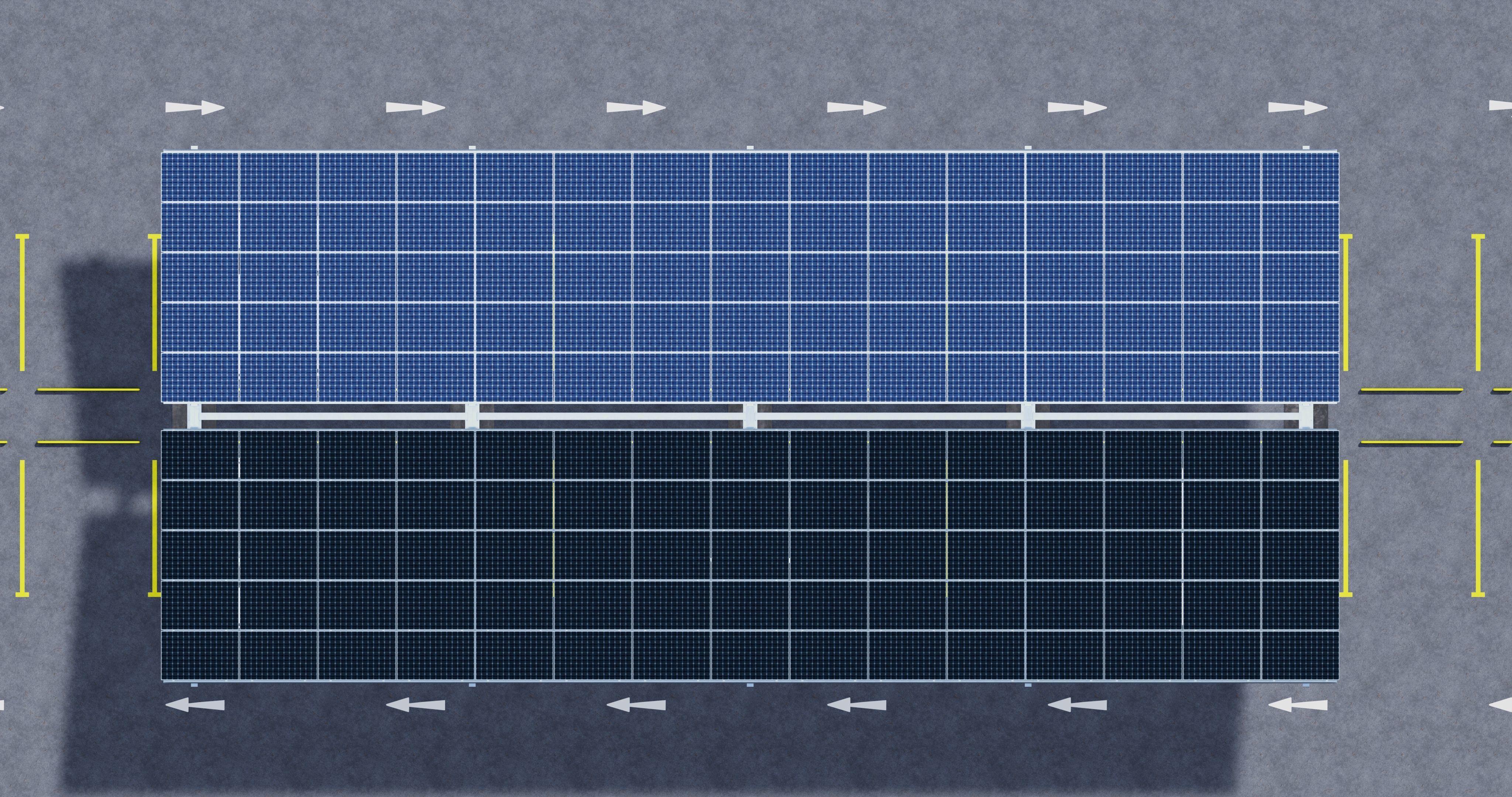 Y TypeSolar Carport Type 3D model_8