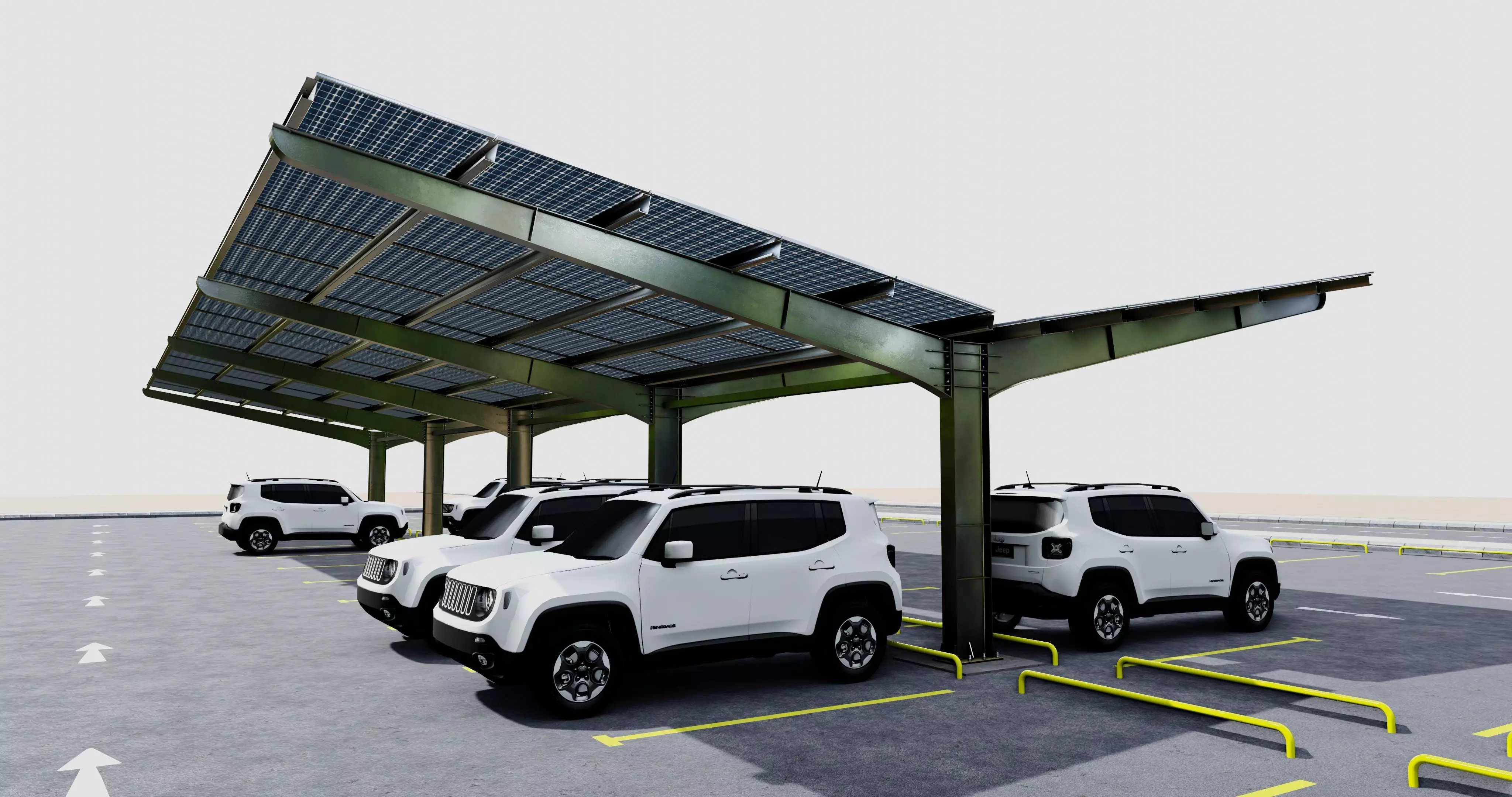 Y TypeSolar Carport Type 3D model_0