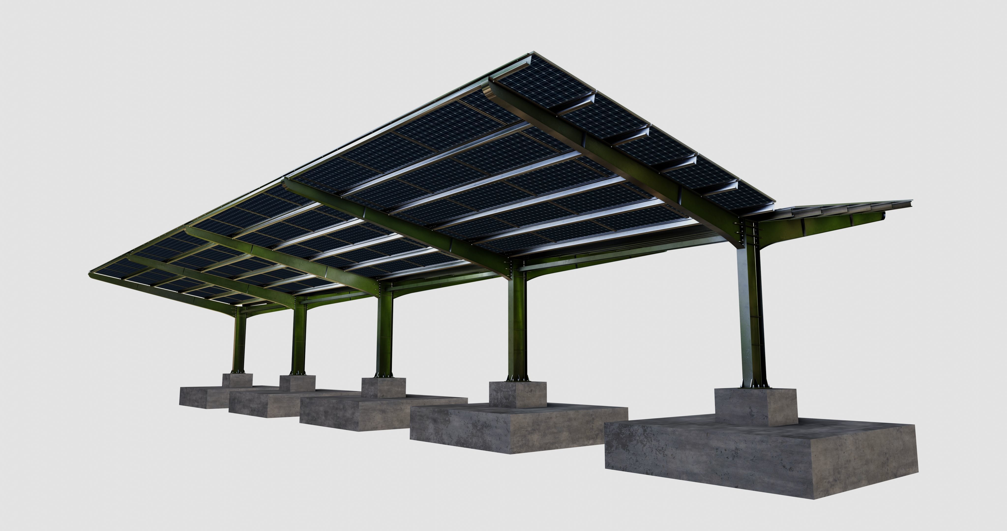 Y TypeSolar Carport Type 3D model_15