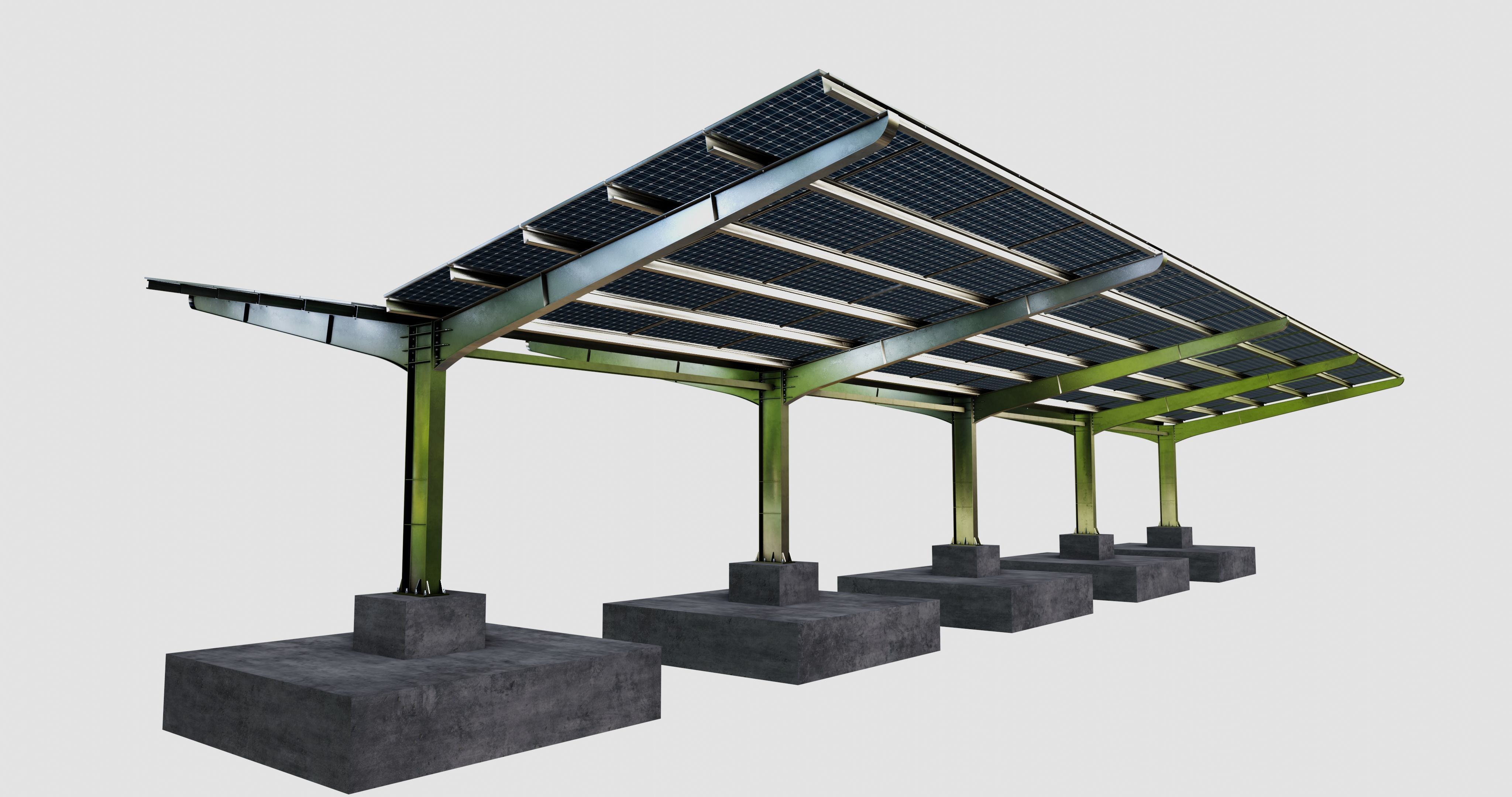 Y TypeSolar Carport Type 3D model_16