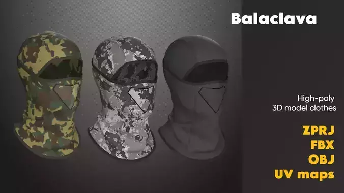 3D model Clothing high-poly Balaclava