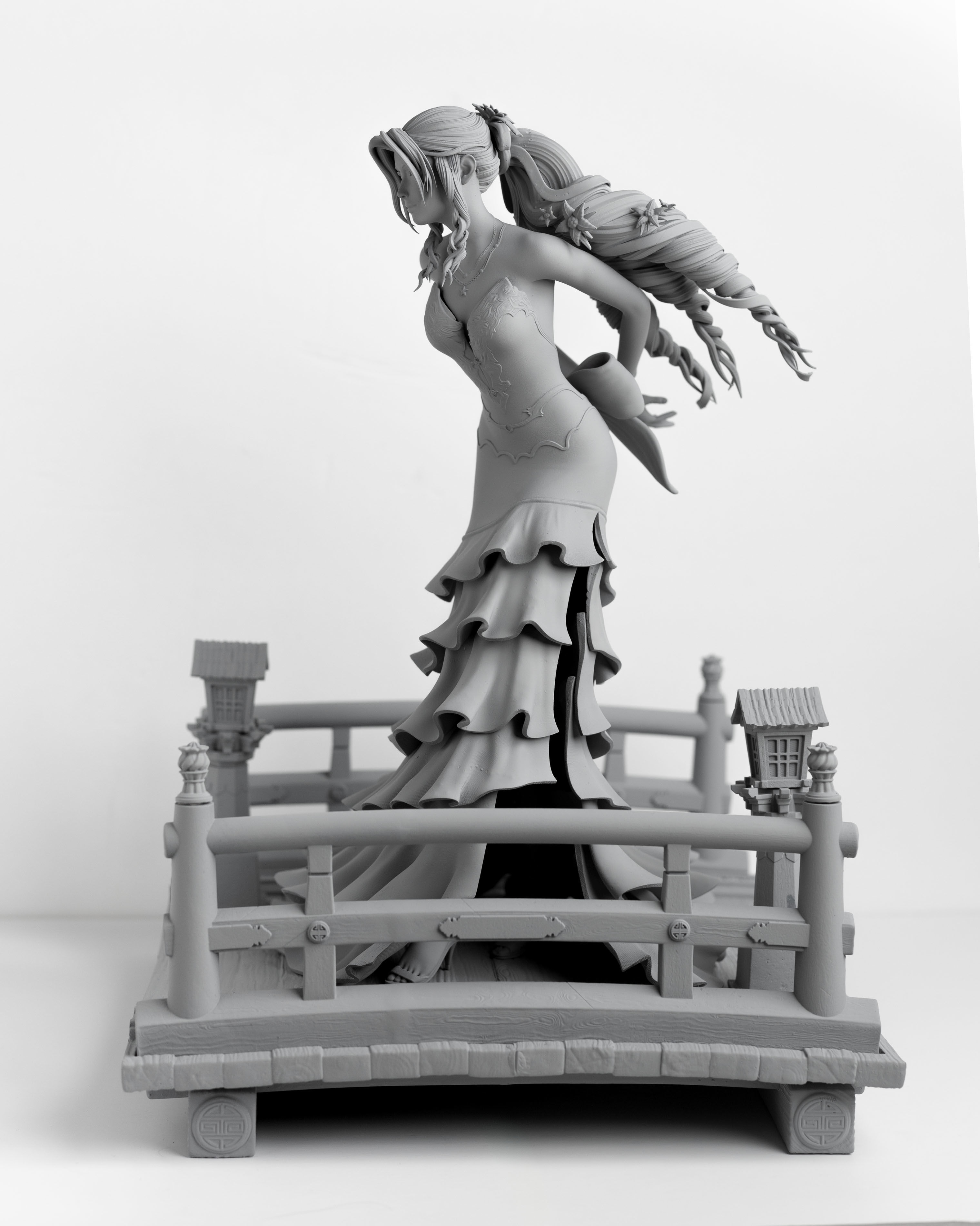 Aerith Gainsborough Sexy Red Dress - Final Fantasy VII 3D print model_21