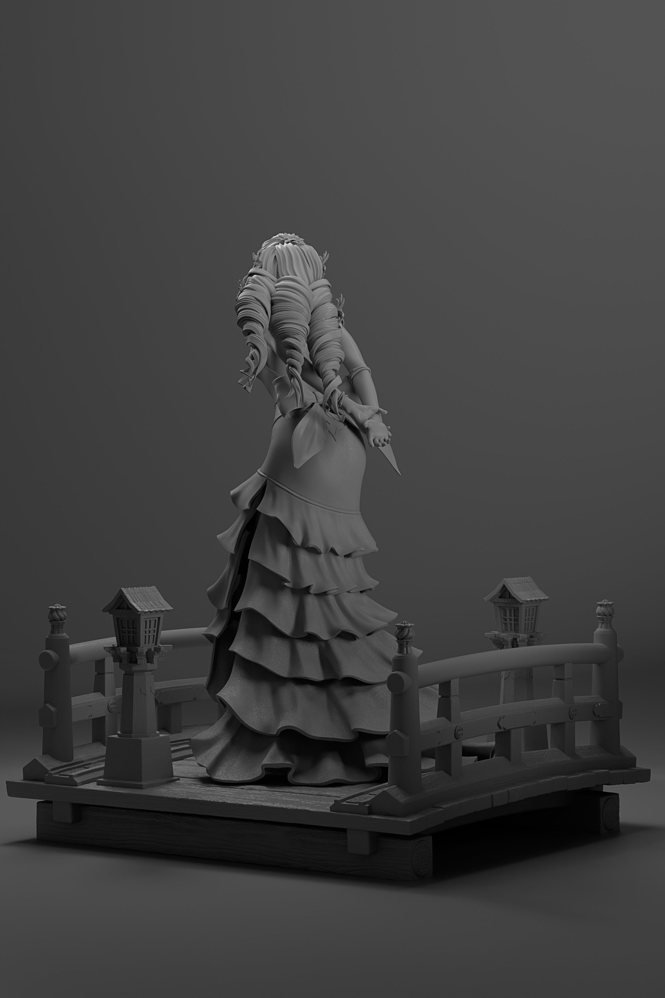 Aerith Gainsborough Sexy Red Dress - Final Fantasy VII 3D print model_13