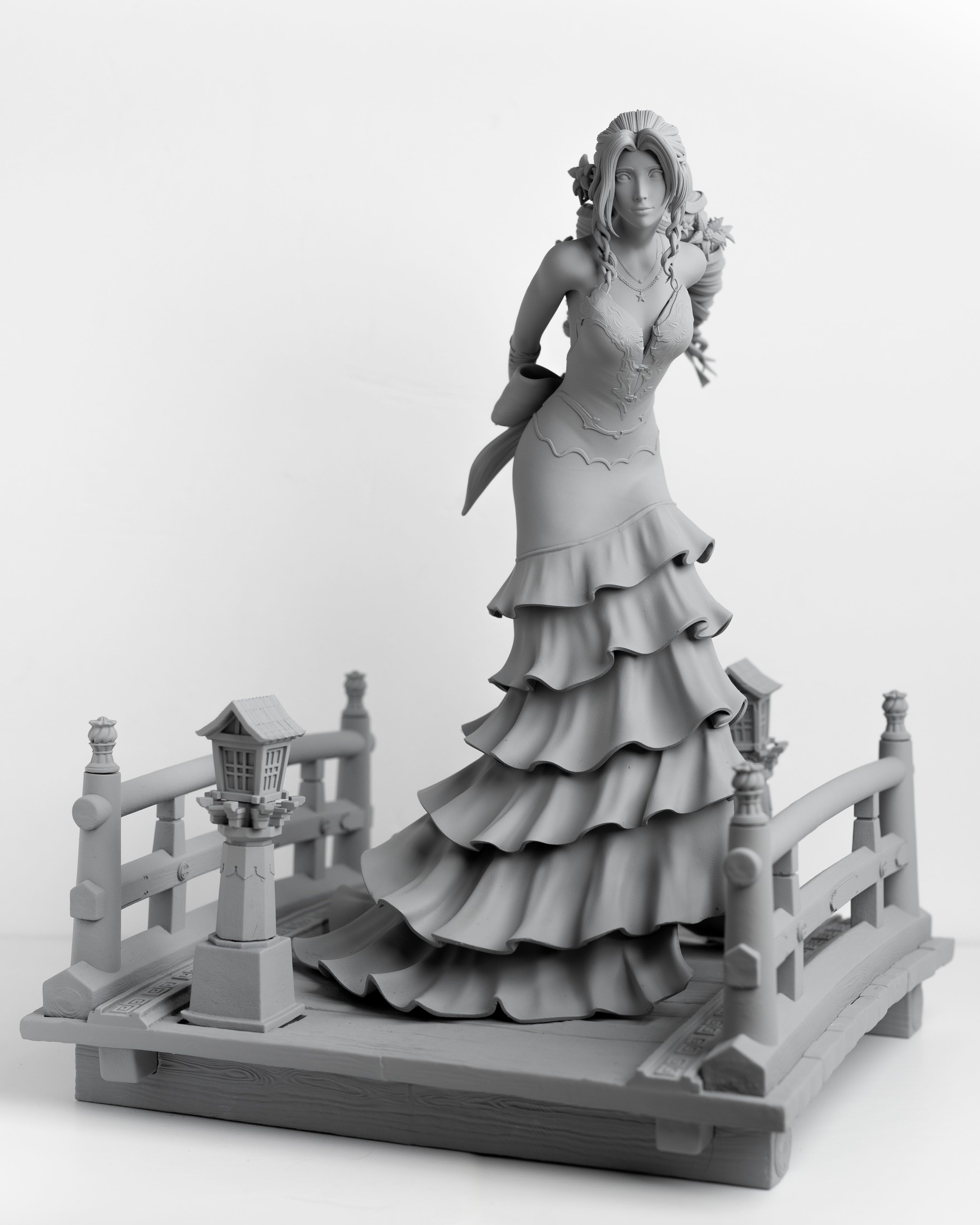 Aerith Gainsborough Sexy Red Dress - Final Fantasy VII 3D print model_16