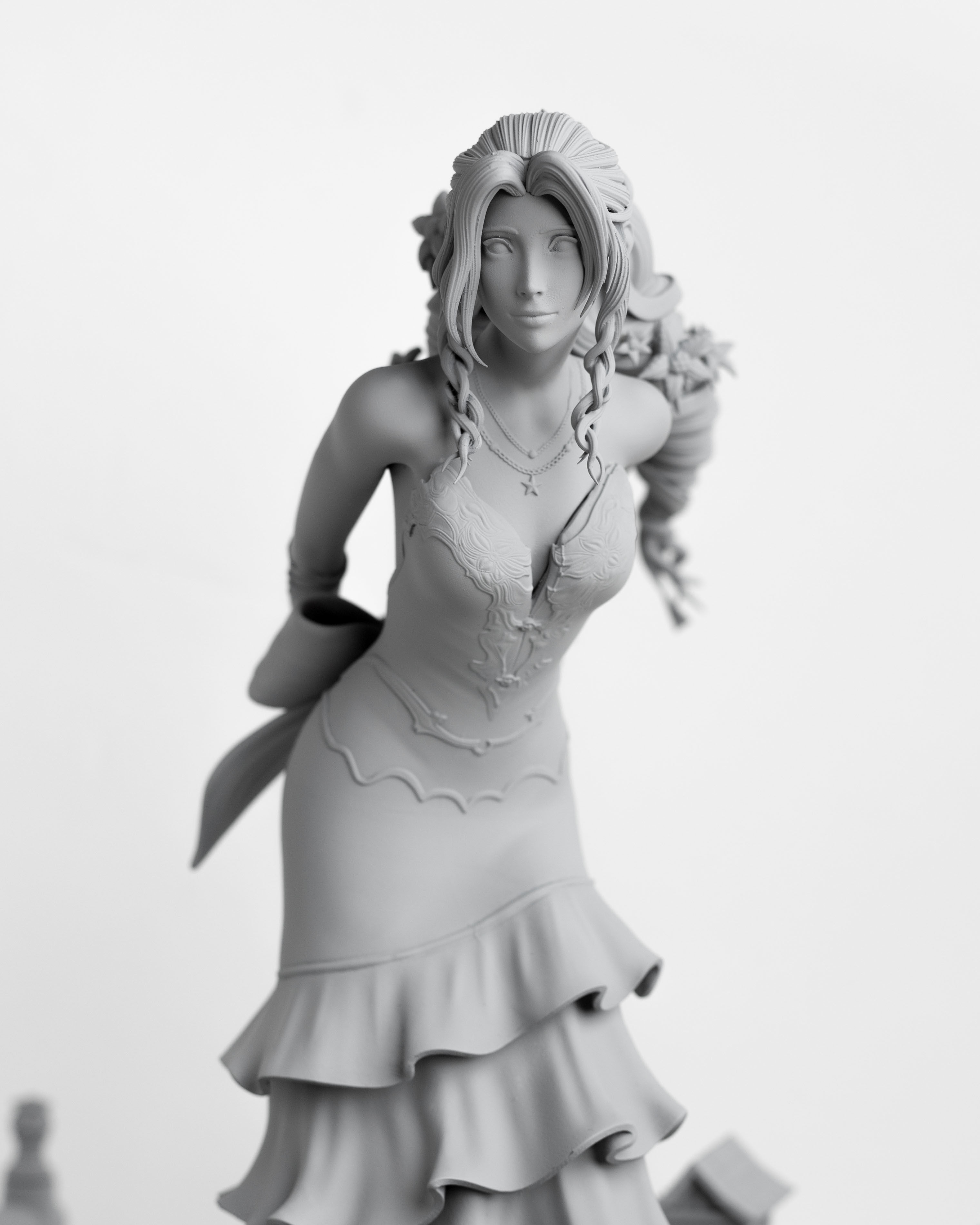 Aerith Gainsborough Sexy Red Dress - Final Fantasy VII 3D print model_17