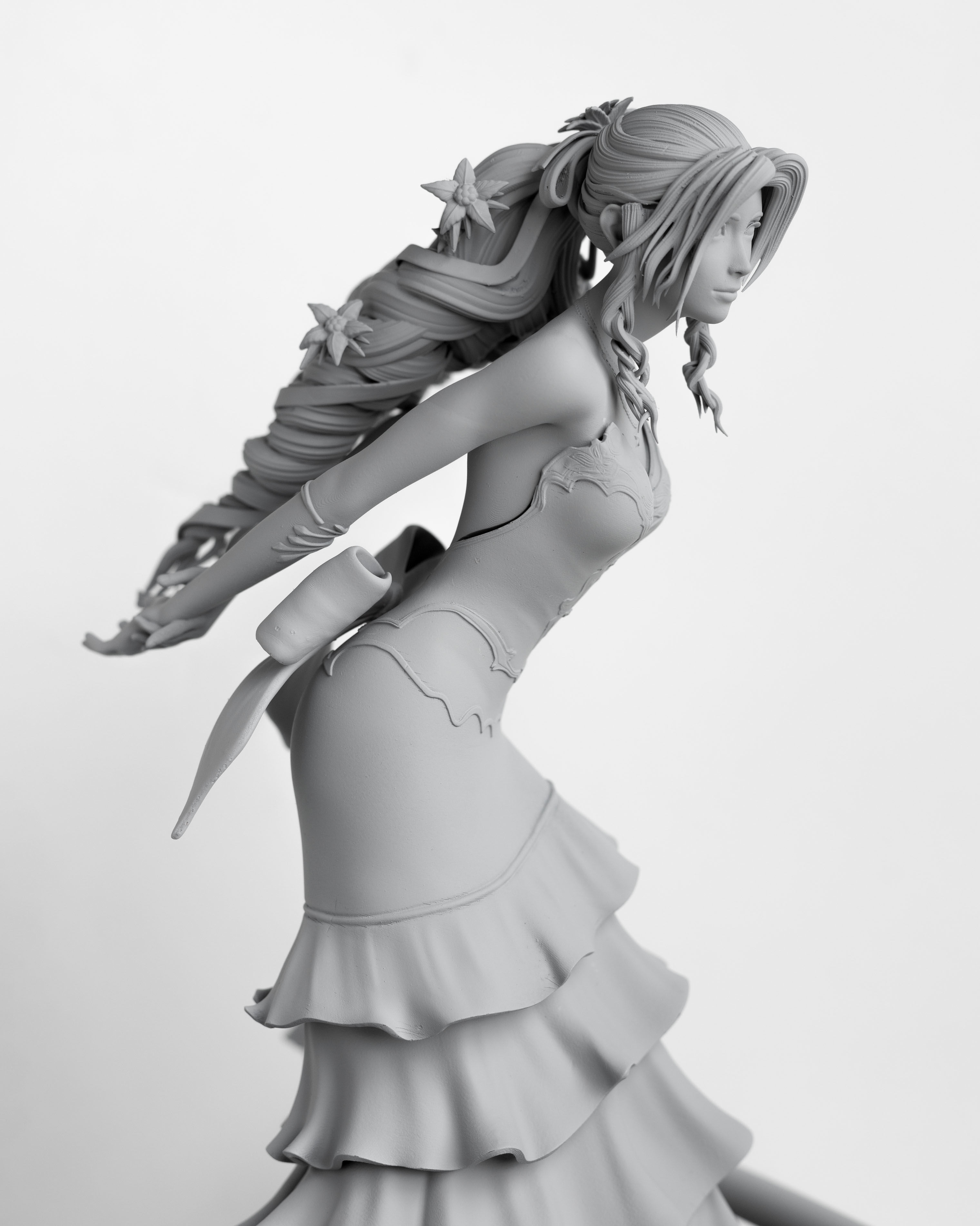 Aerith Gainsborough Sexy Red Dress - Final Fantasy VII 3D print model_18
