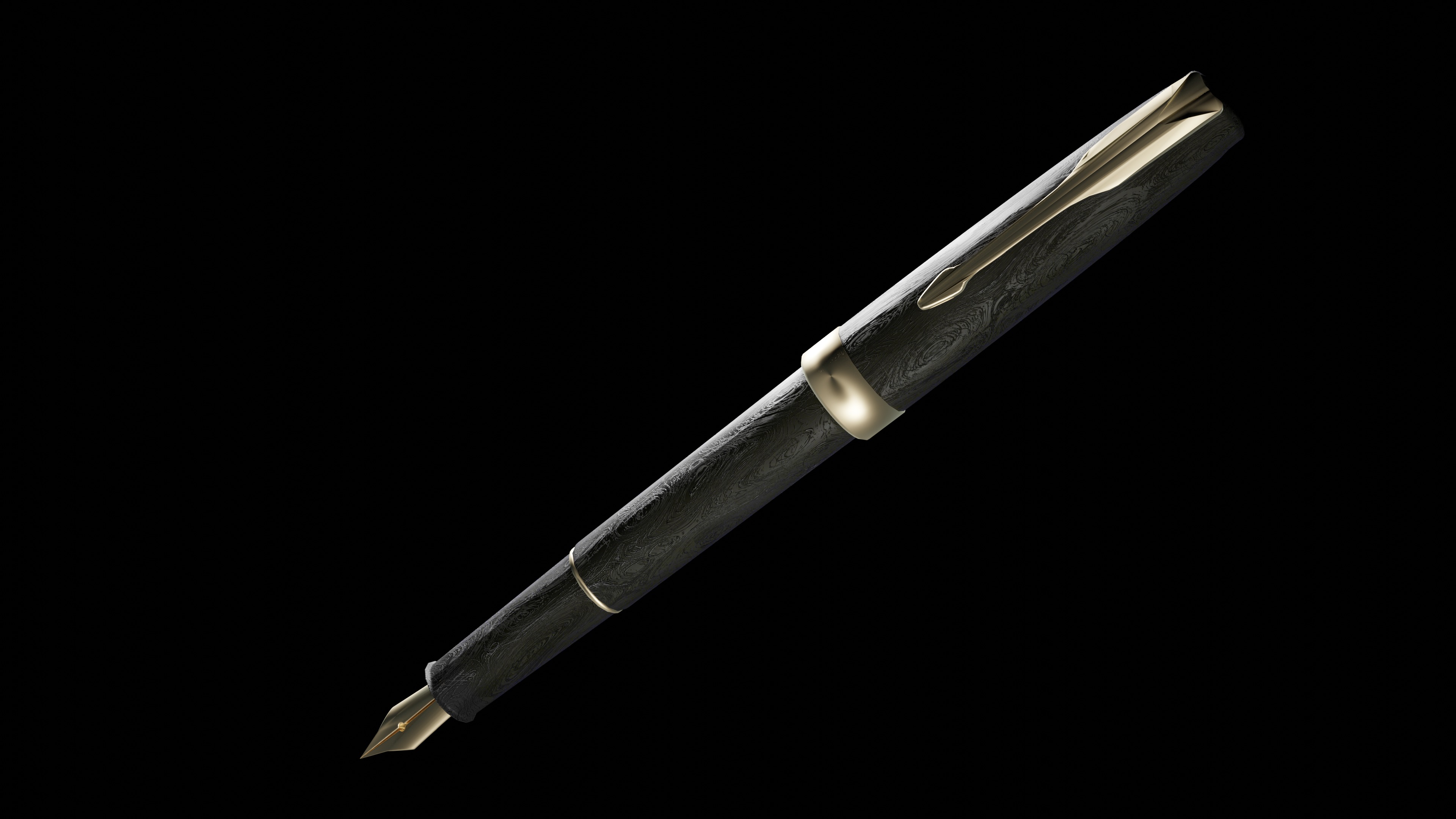 Fountain Pen 3D model_1