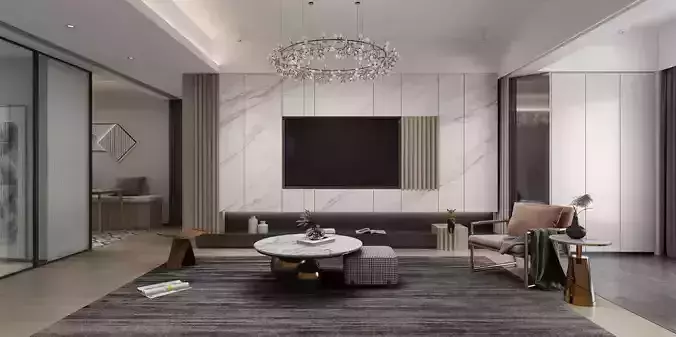 3DSMAX - Modern Dining Room Scene - Vray Render