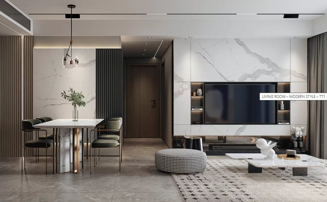 3DSMAX - Modern Dining Room Scene - Vray Render 3D model_4