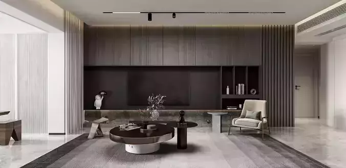 3DSMAX - Modern Dining Room Scene - Vray Render