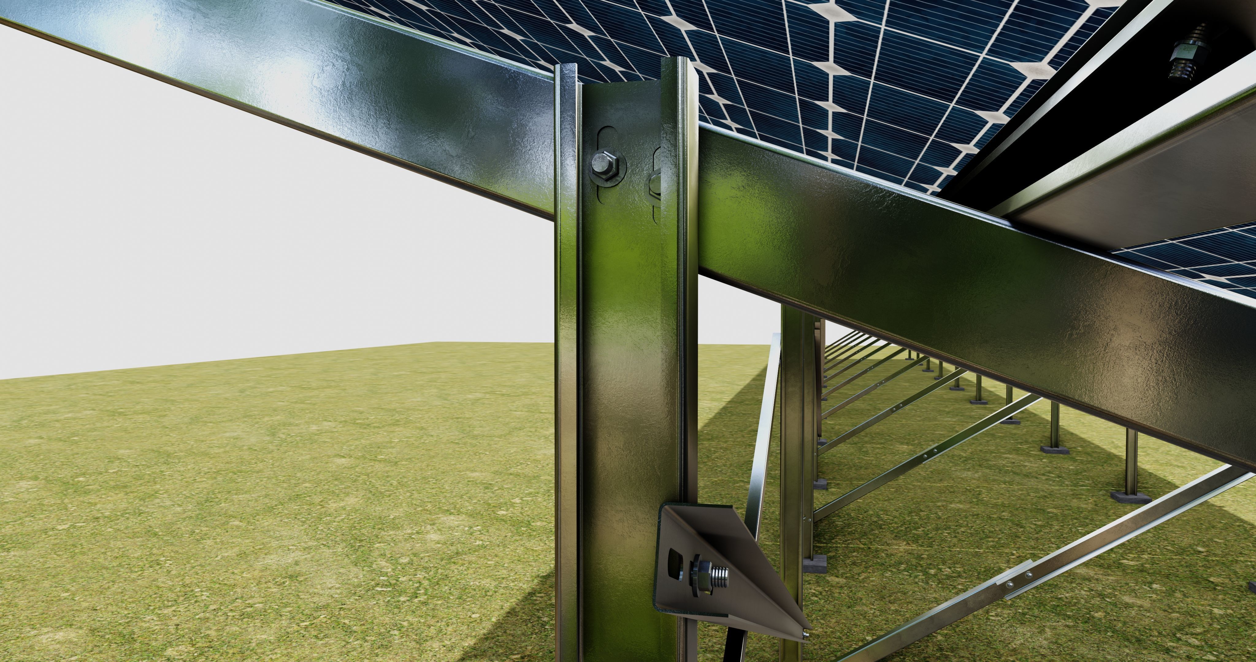 Solar Panel Steel Construction Type 21 3D model_16