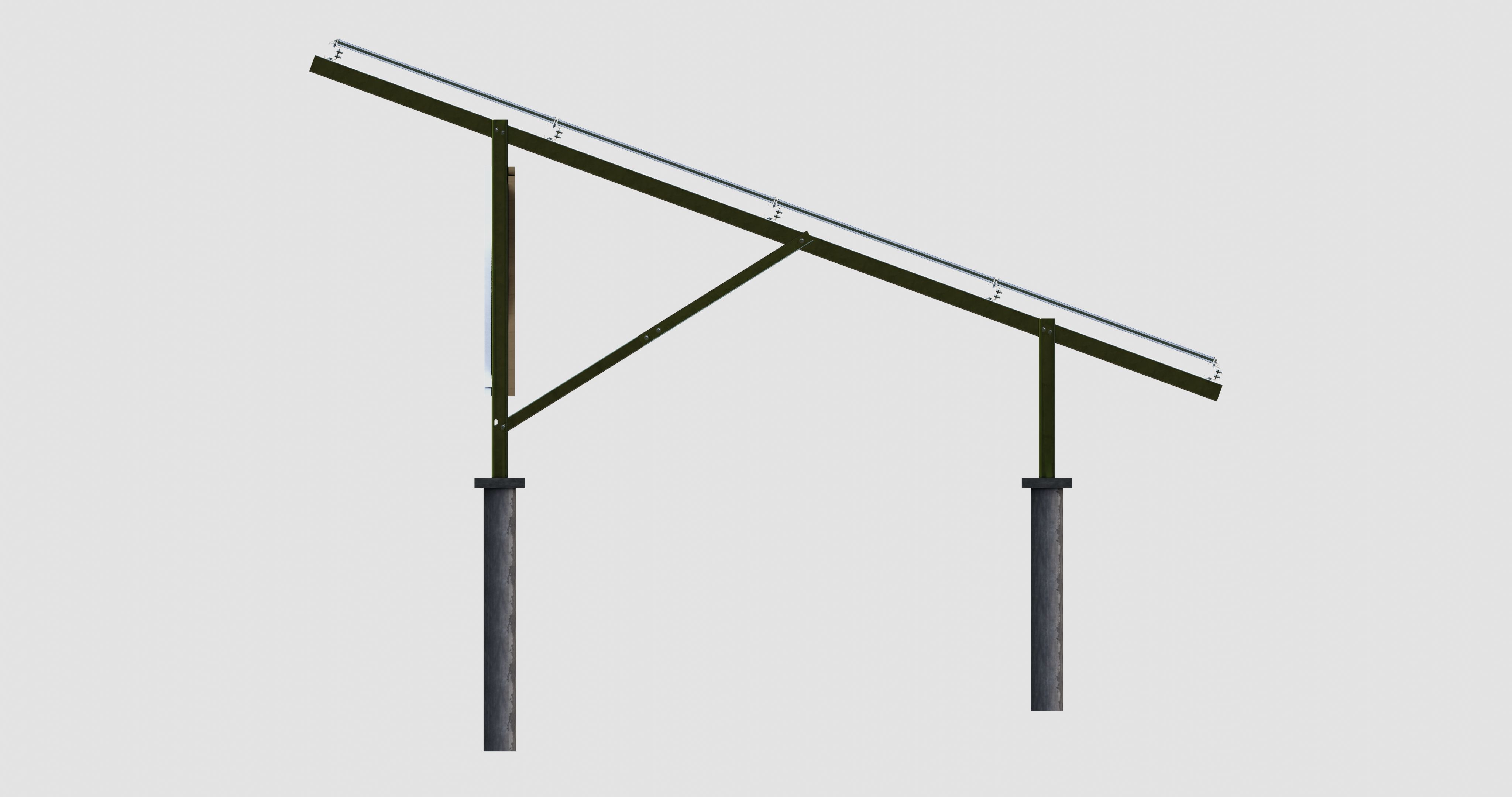 Solar Panel Steel Construction Type 21 3D model_11