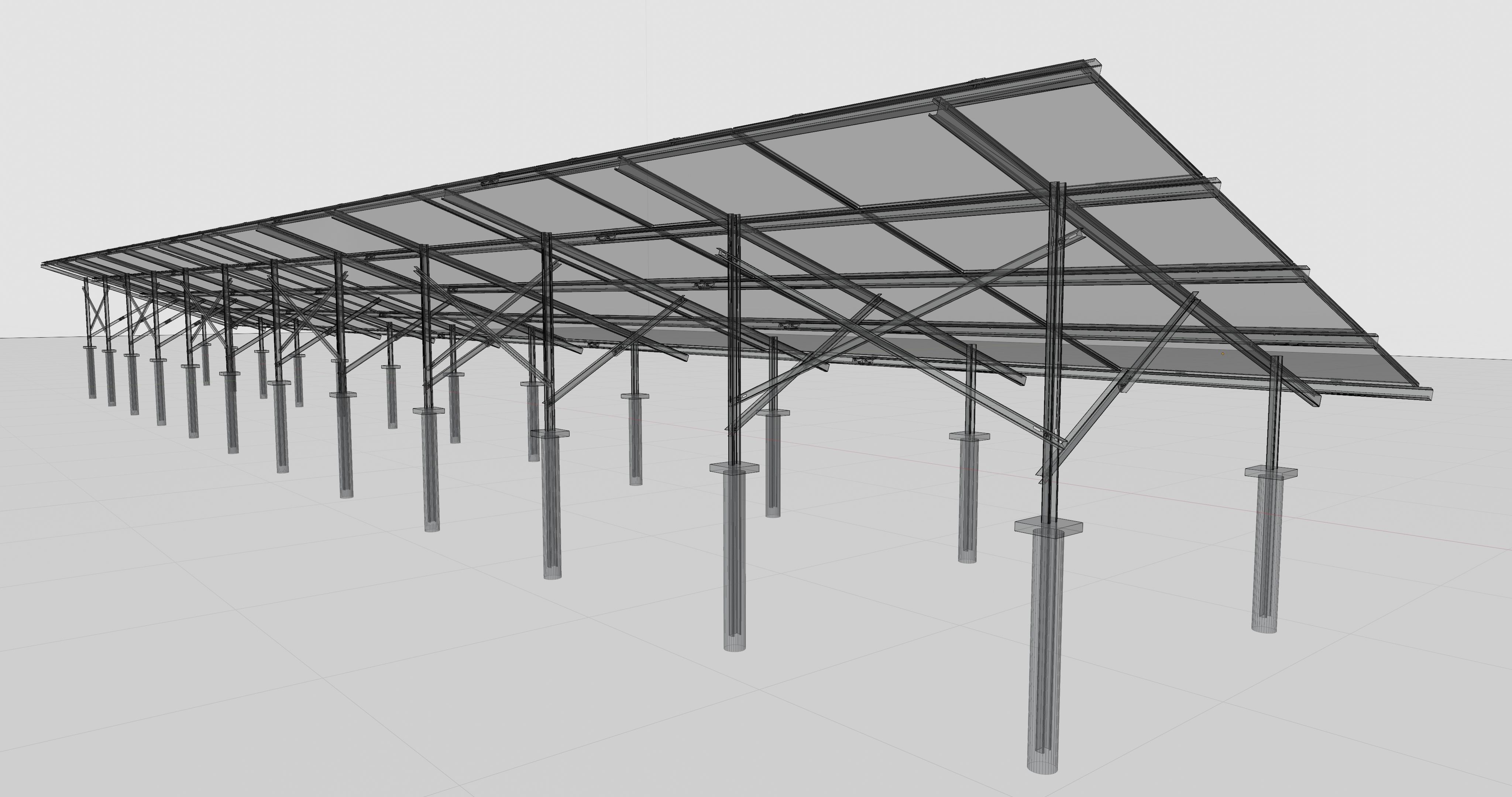 Solar Panel Steel Construction Type 21 3D model_29