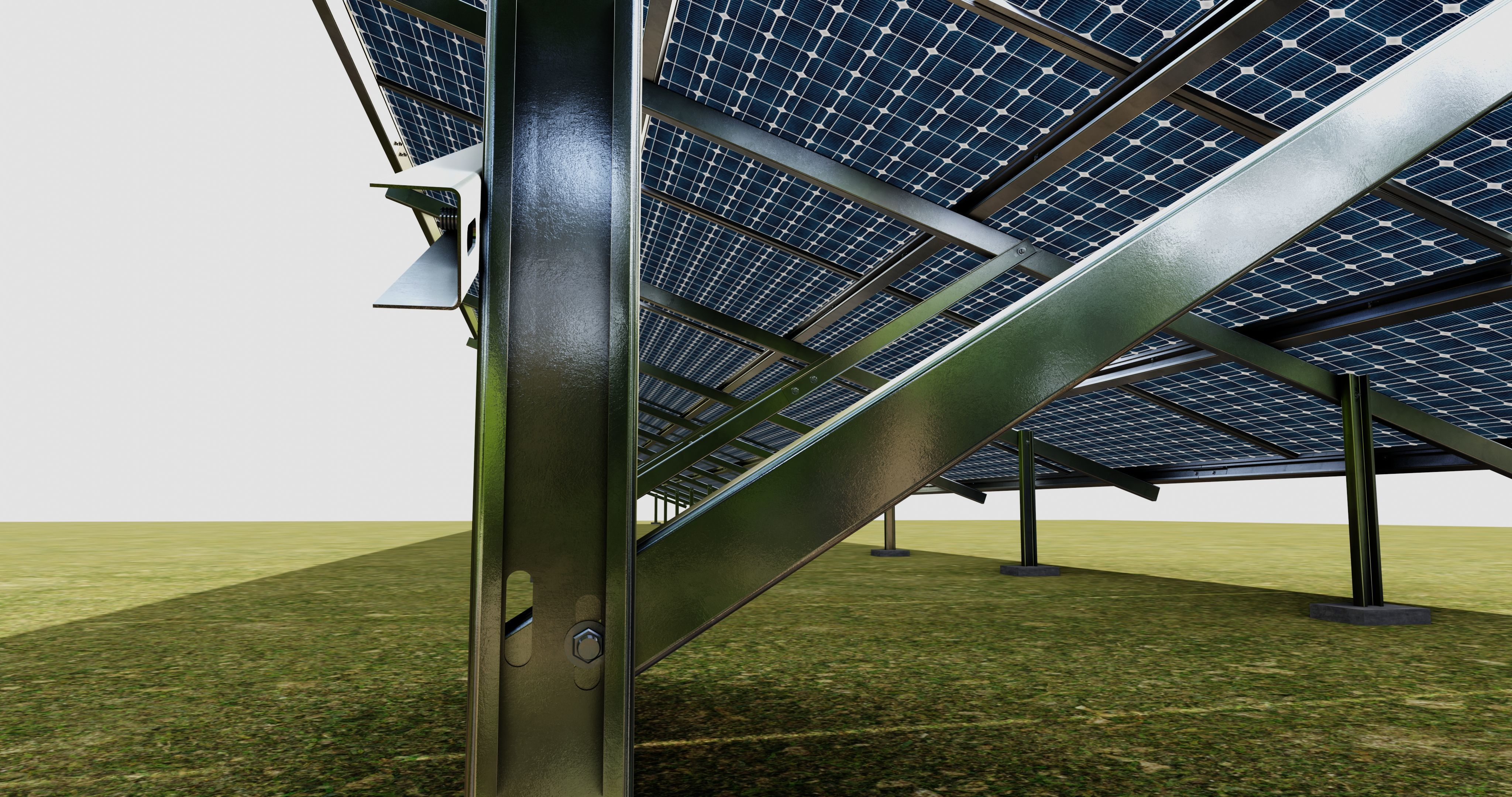 Solar Panel Steel Construction Type 21 3D model_19