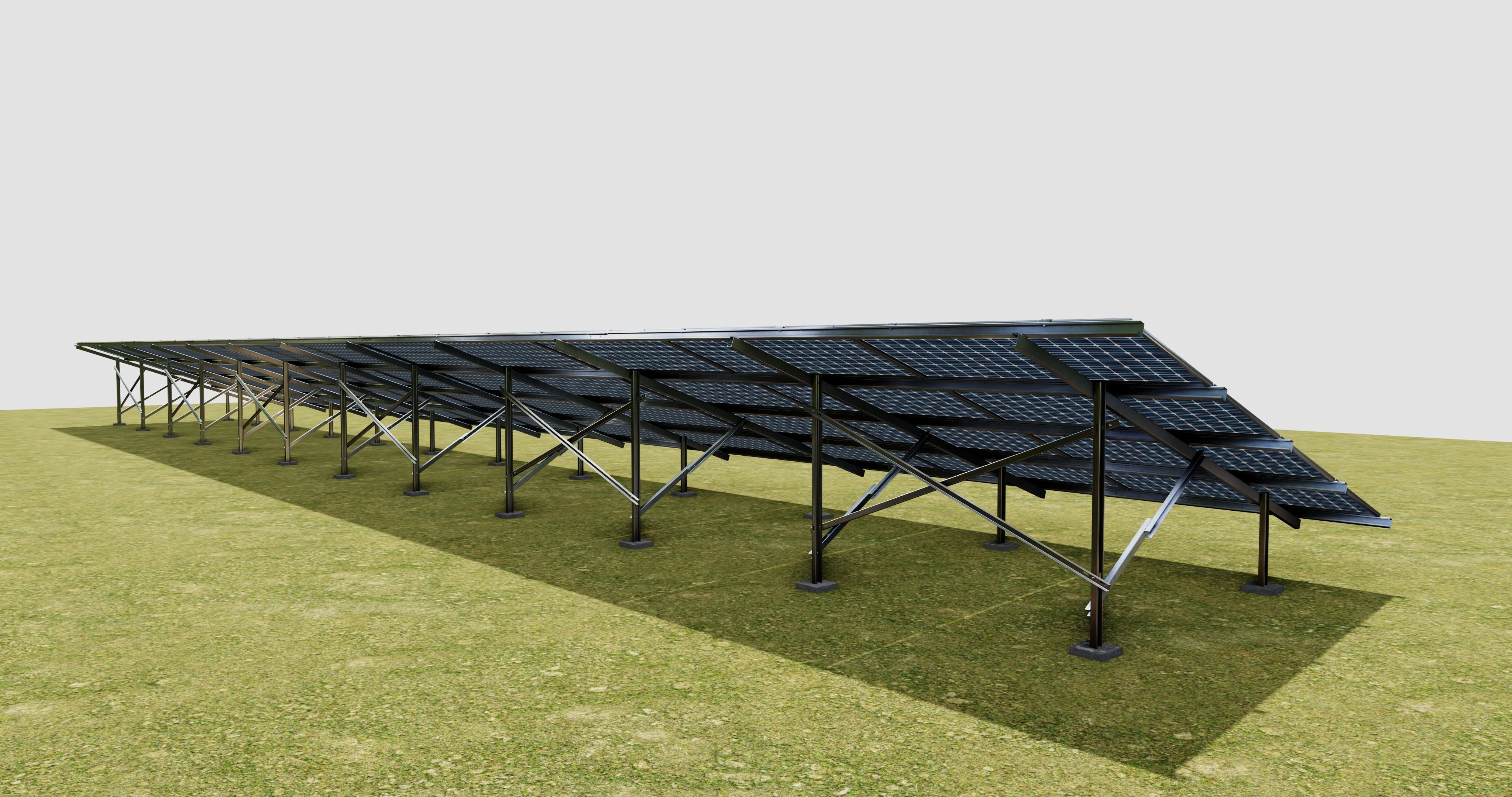 Solar Panel Steel Construction Type 21 3D model_4