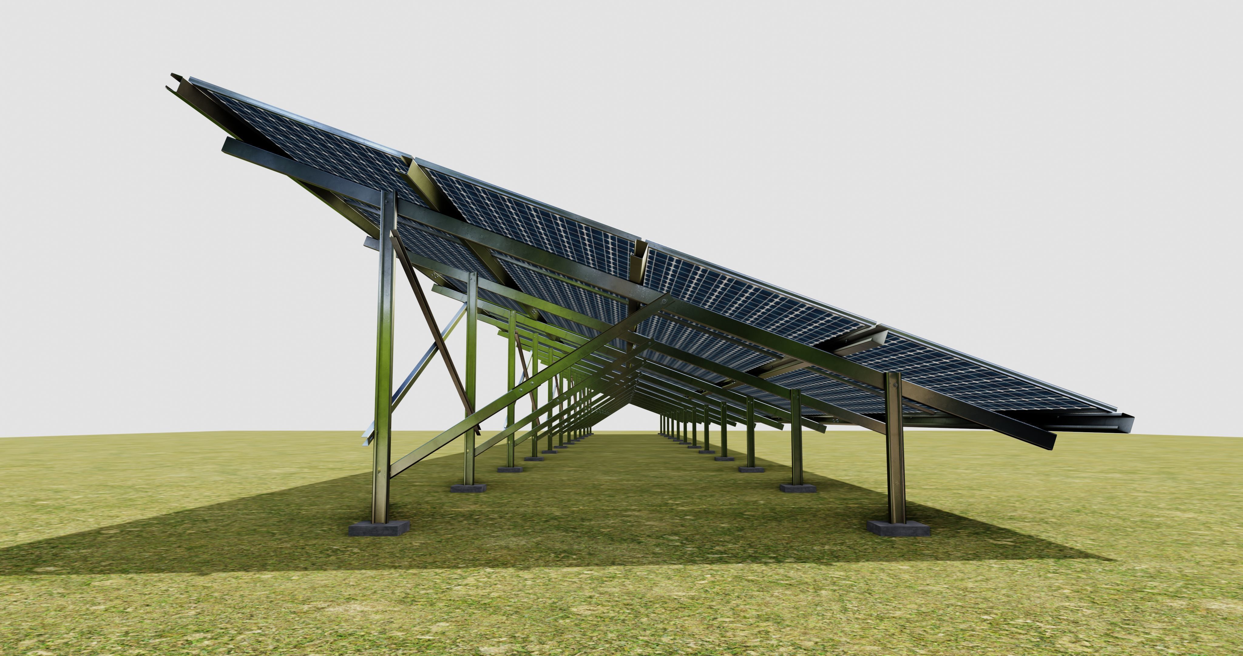 Solar Panel Steel Construction Type 21 3D model_12