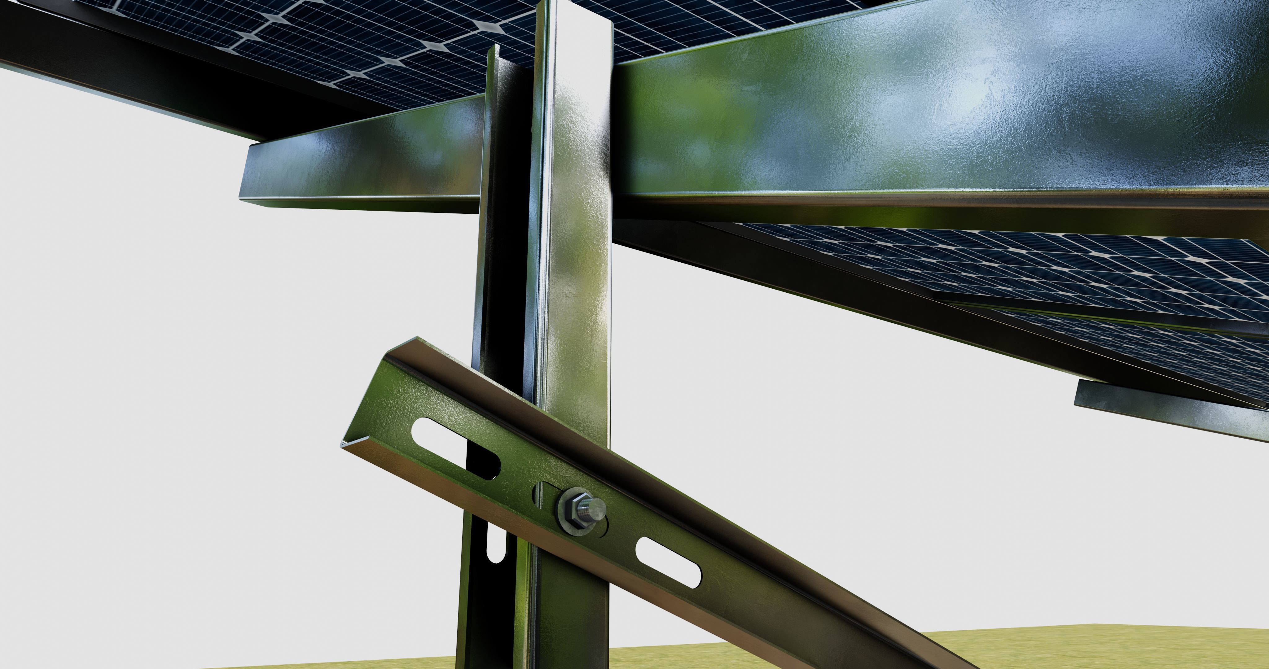 Solar Panel Steel Construction Type 21 3D model_17