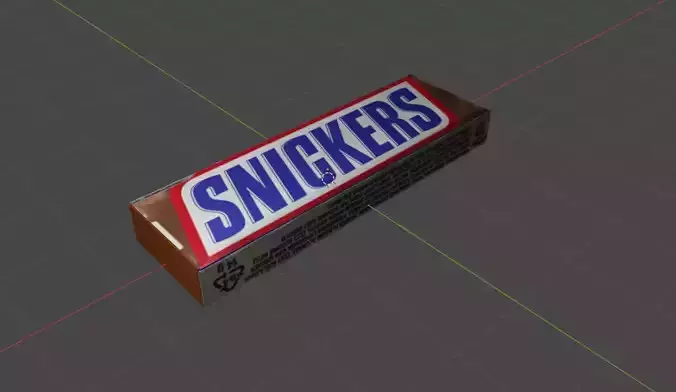 Snickers Chocolate Bar Low-poly