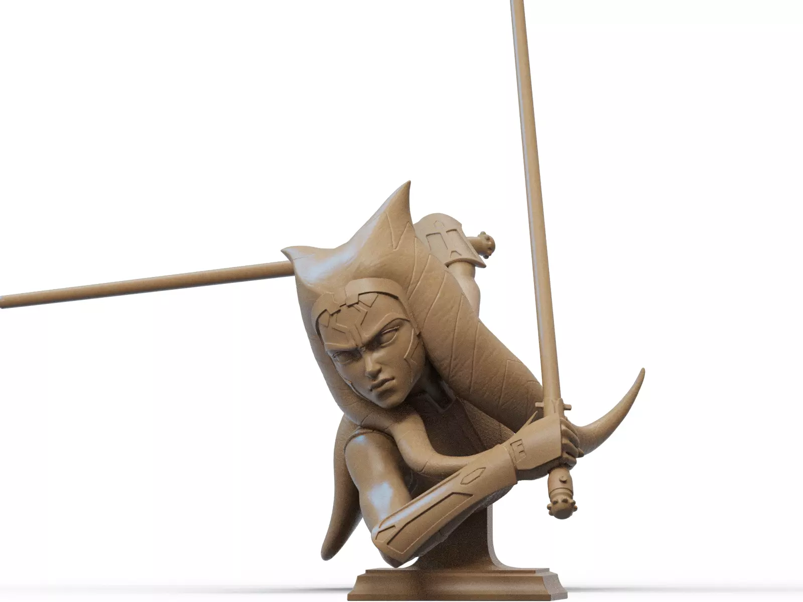 Ahsoka Tano Bust 3D Print 3D print model