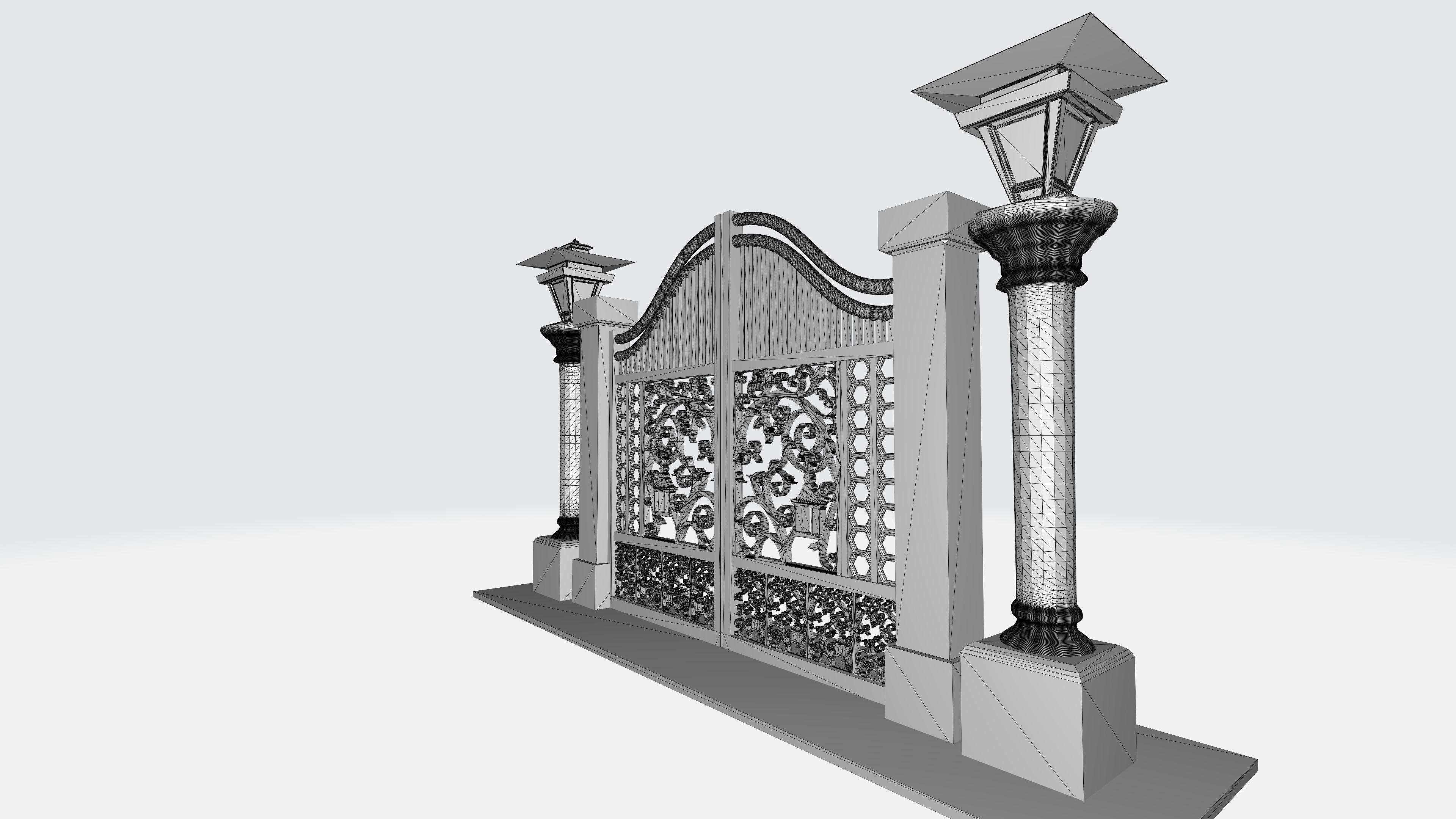 Gateway Exterior Gate 3D model 3D print model_5