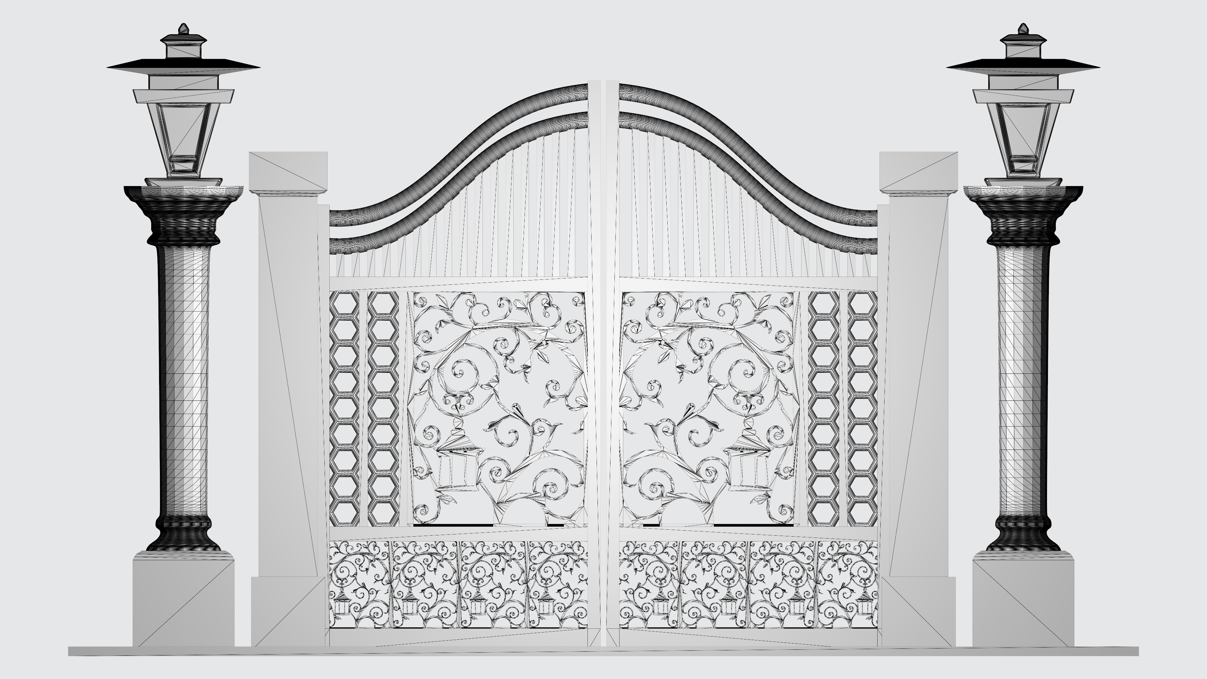 Gateway Exterior Gate 3D model 3D print model_4