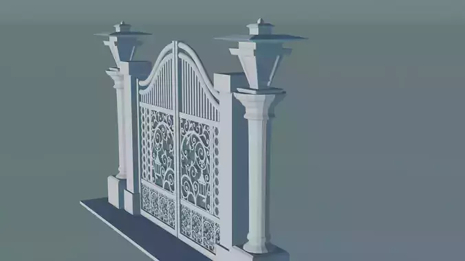 Gateway Exterior Gate 3D model 3D print model Gateway Exterior Gate 3D model 3D print model