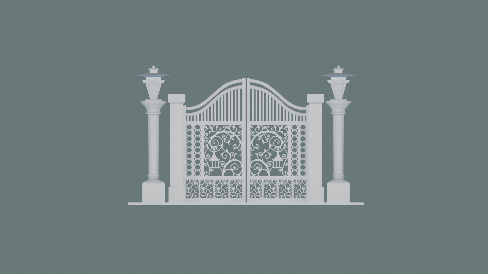 Gateway Exterior Gate 3D model 3D print model_6