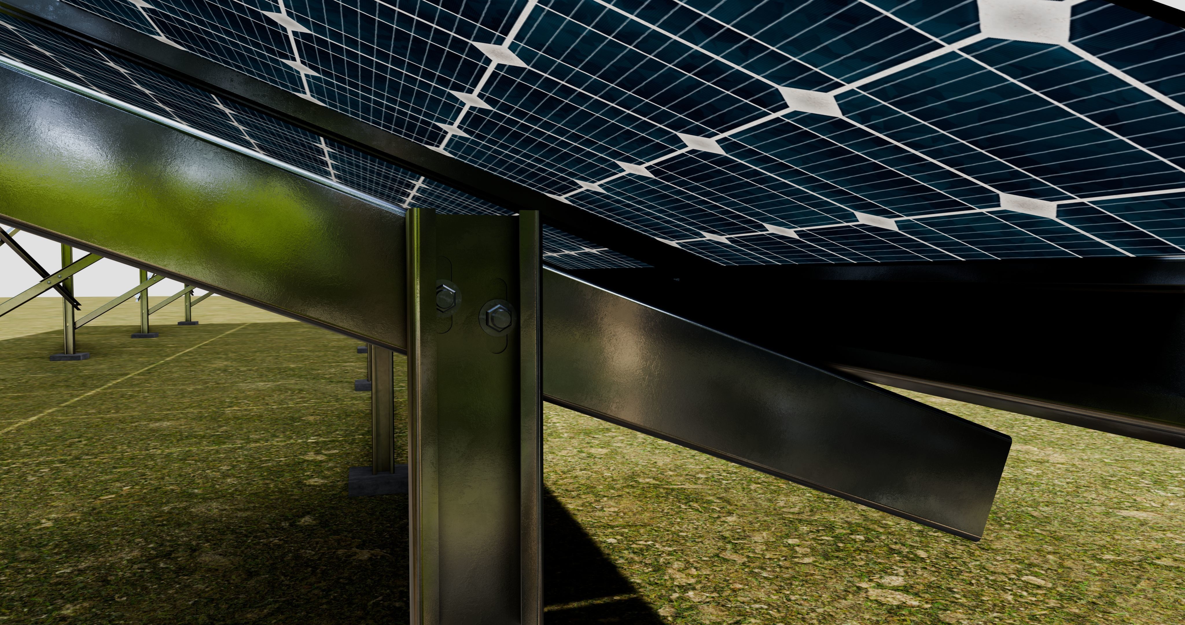 Solar Panel Steel Construction Type 22 3D model_13