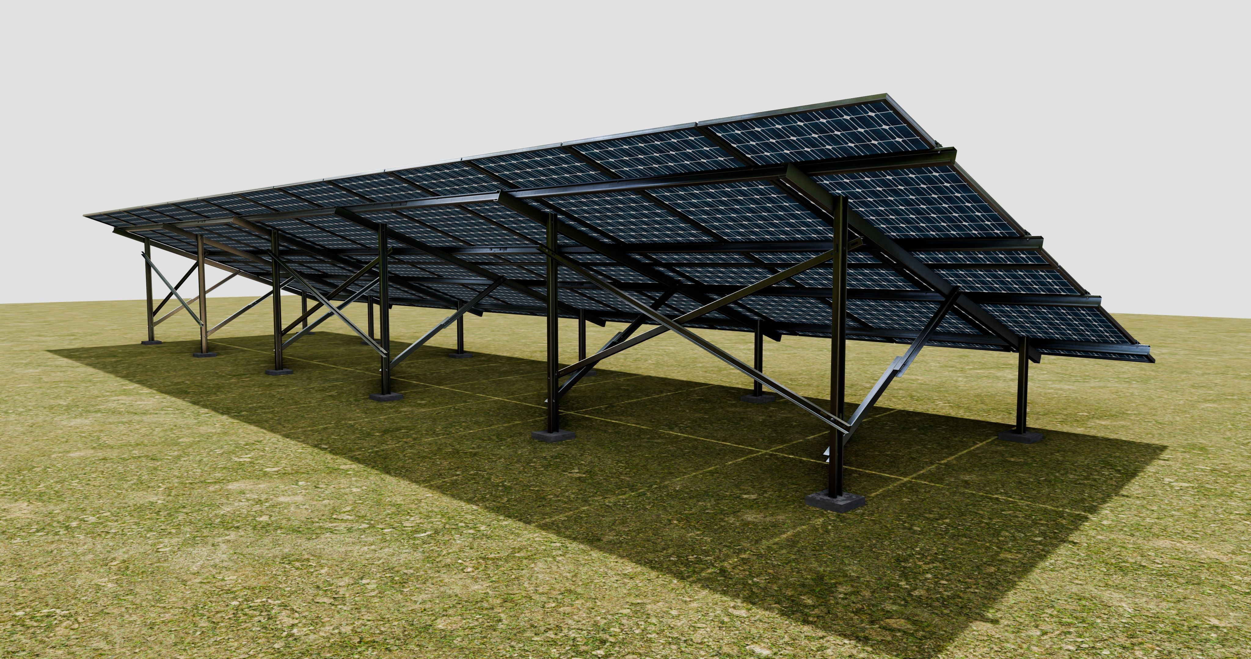 Solar Panel Steel Construction Type 22 3D model_4