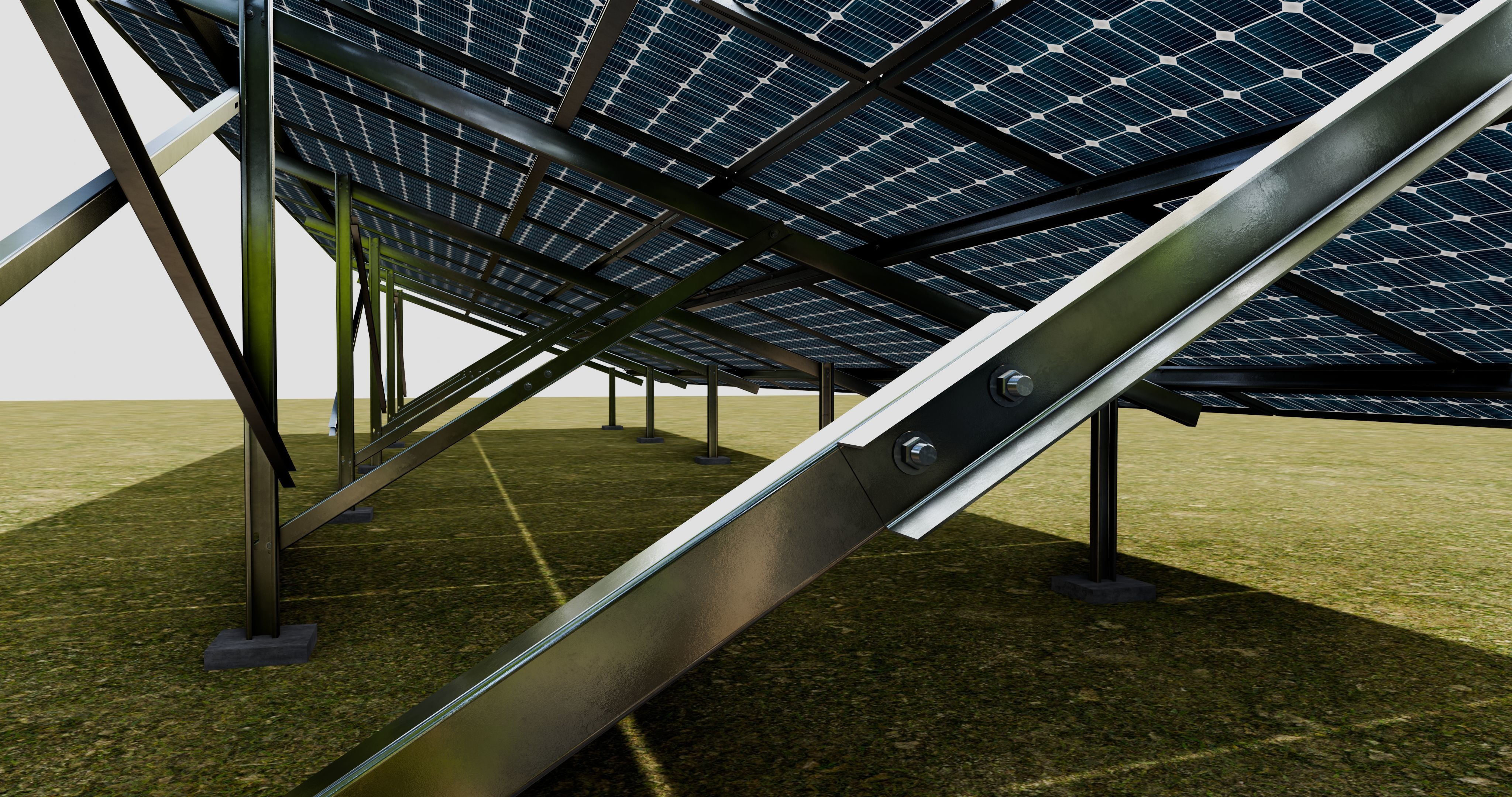 Solar Panel Steel Construction Type 22 3D model_16