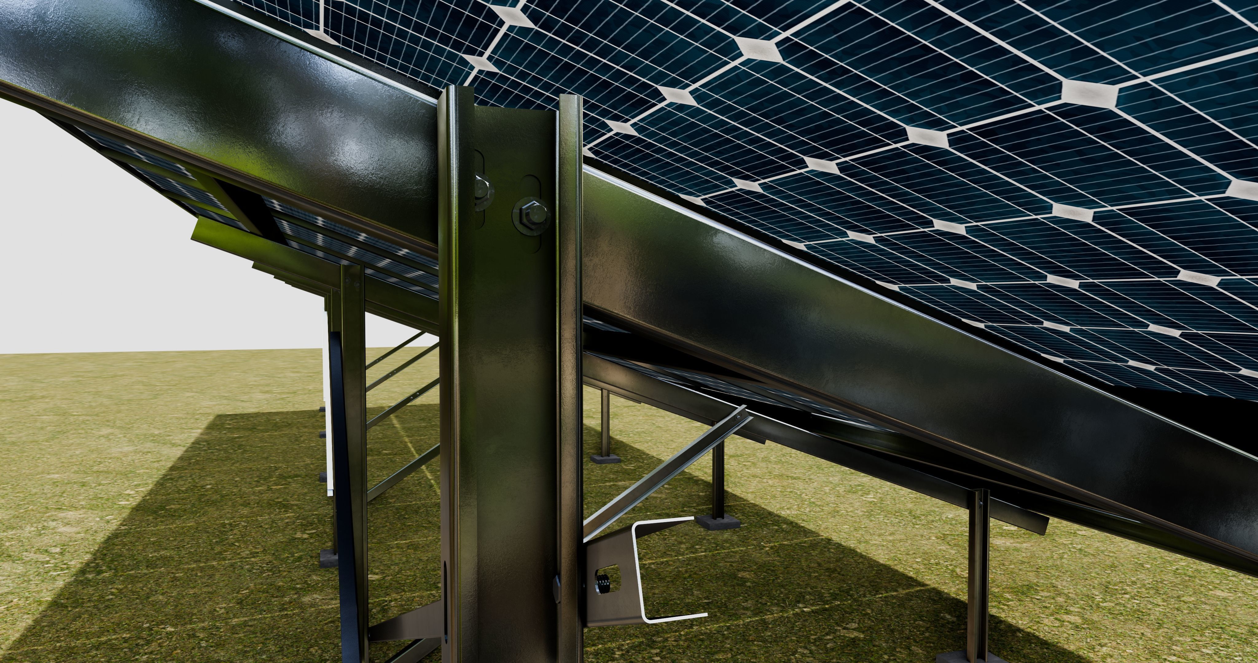 Solar Panel Steel Construction Type 22 3D model_14